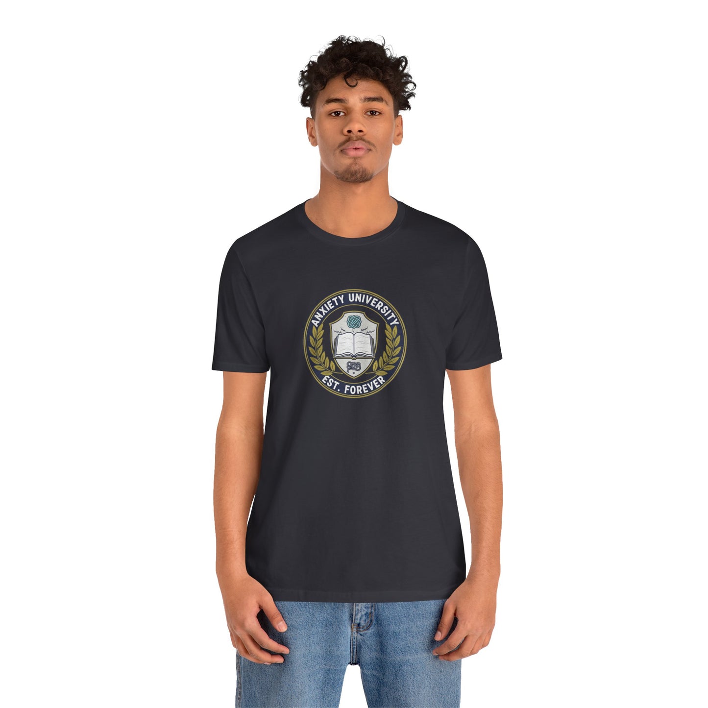 T-Shirt ANXIETY UNIVERSITY Shirt – Funny Collegiate Graphic Tee