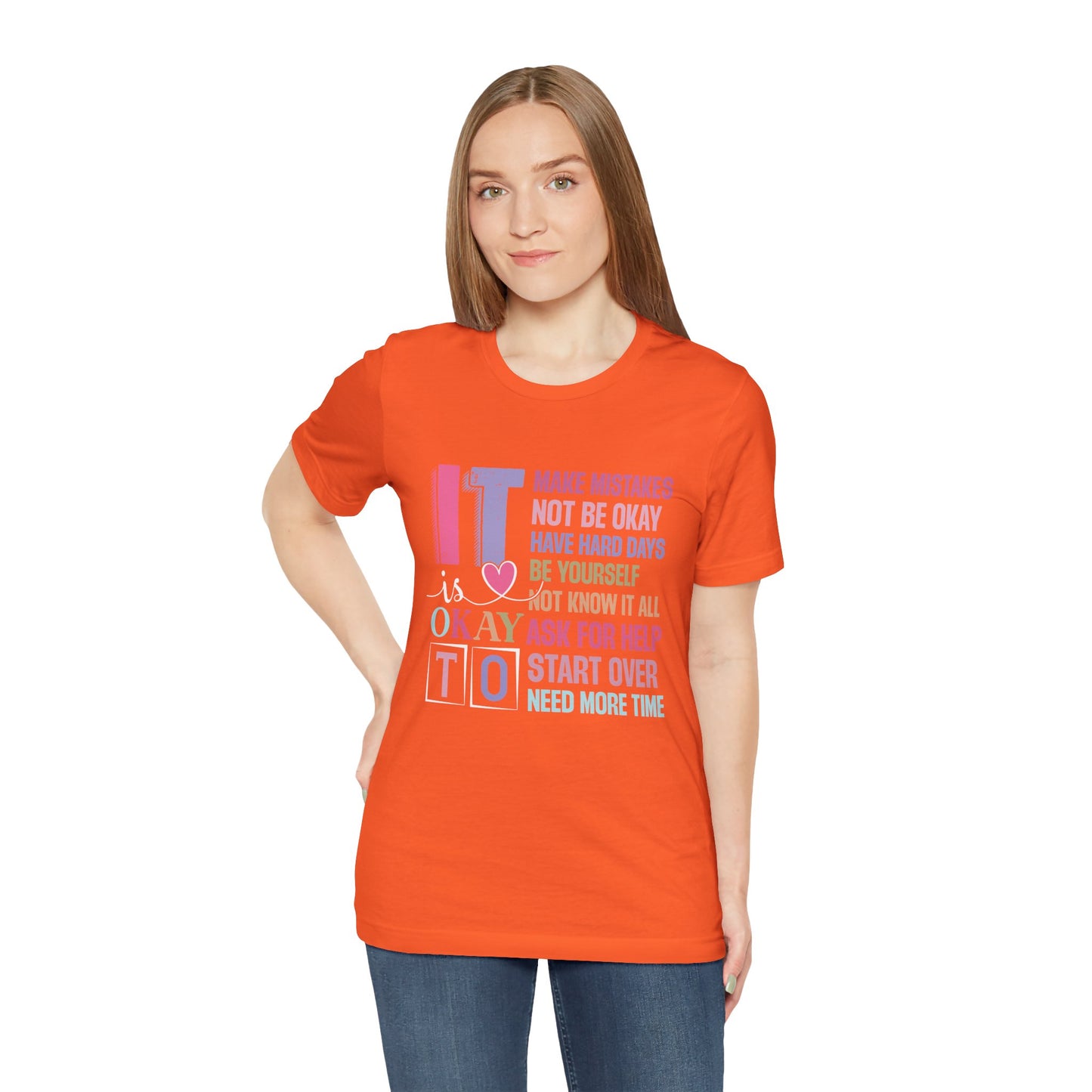 Orange It's Okay to Make Mistakes – Suicide Prevention Tee Shirts