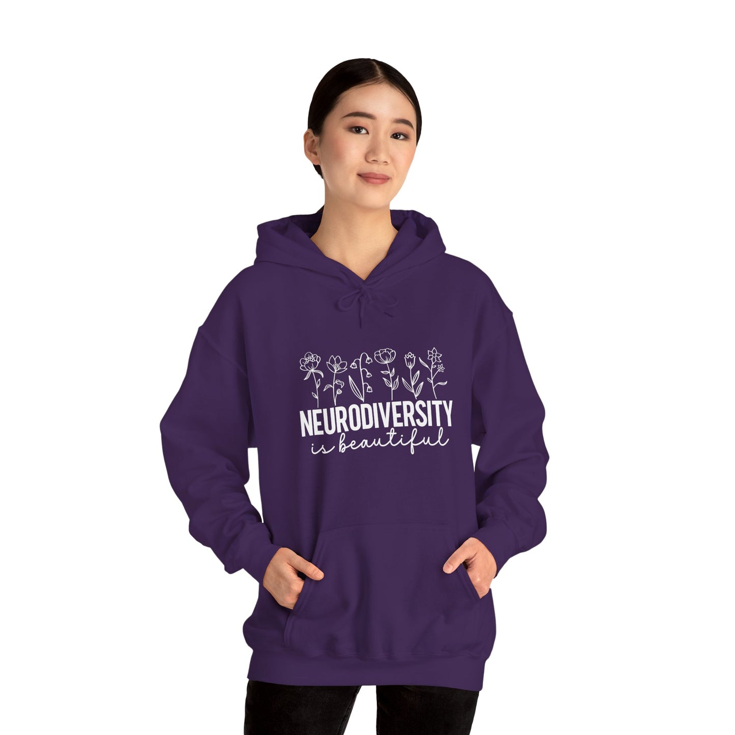 Hoodie NEURODIVERSITY is Beautiful Hoodie – Floral Autism Awareness Hoodie