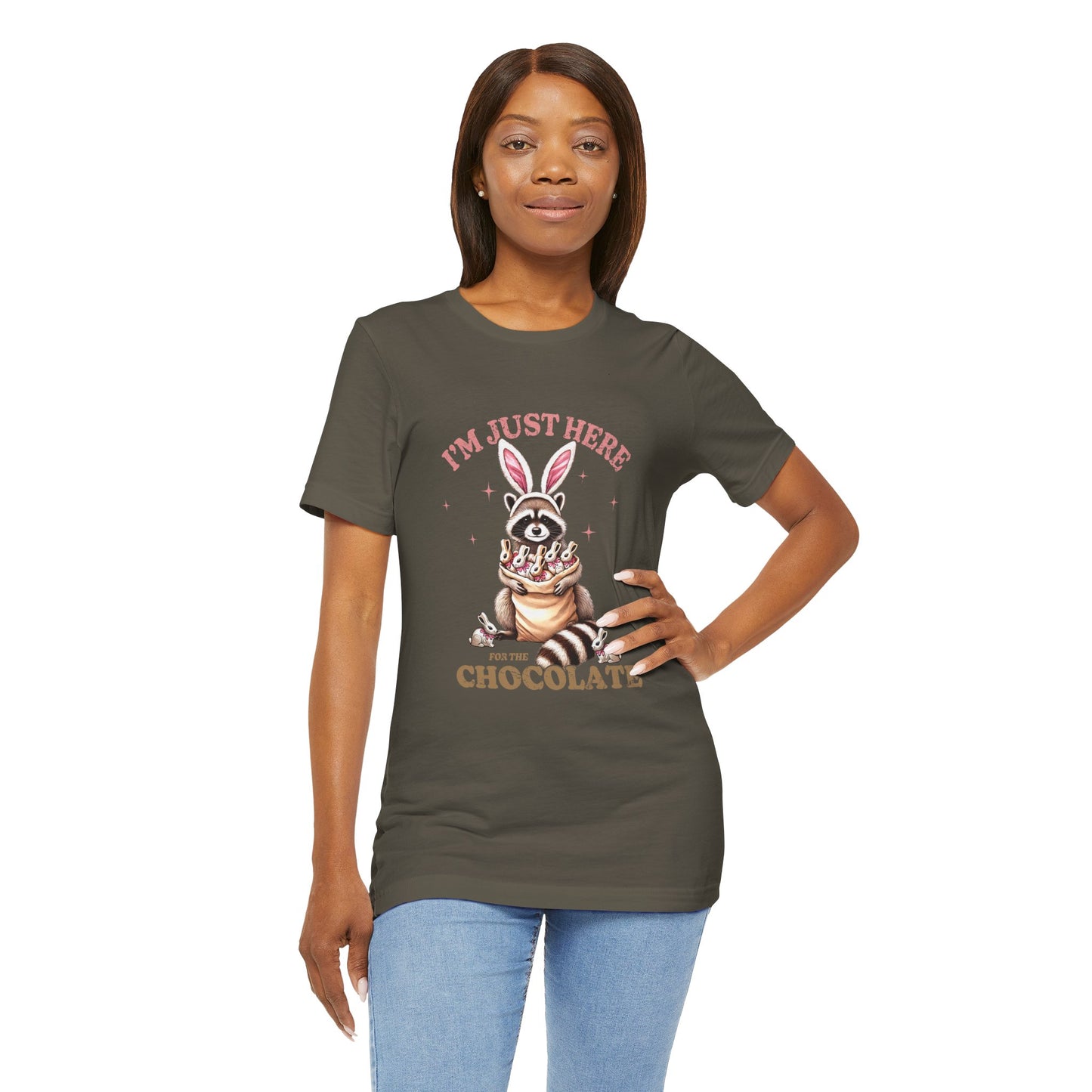 Funny Easter Shirt – I'm Just Here for the Chocolate Tee