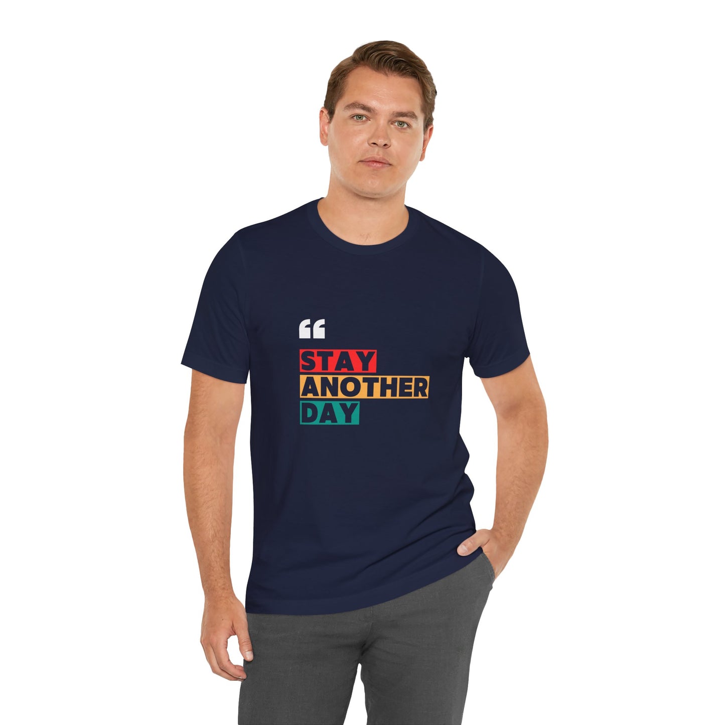 Stay Another Day – Navy Stay Another Day T Shirt for Suicide Prevention