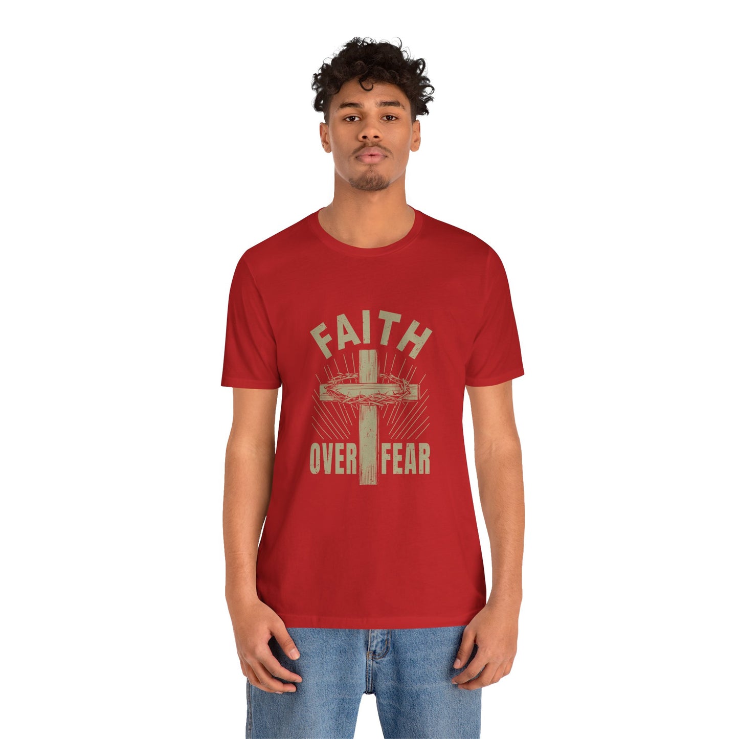 Empowering Message Tee – Faith Over Fear Shirt for Men & Women