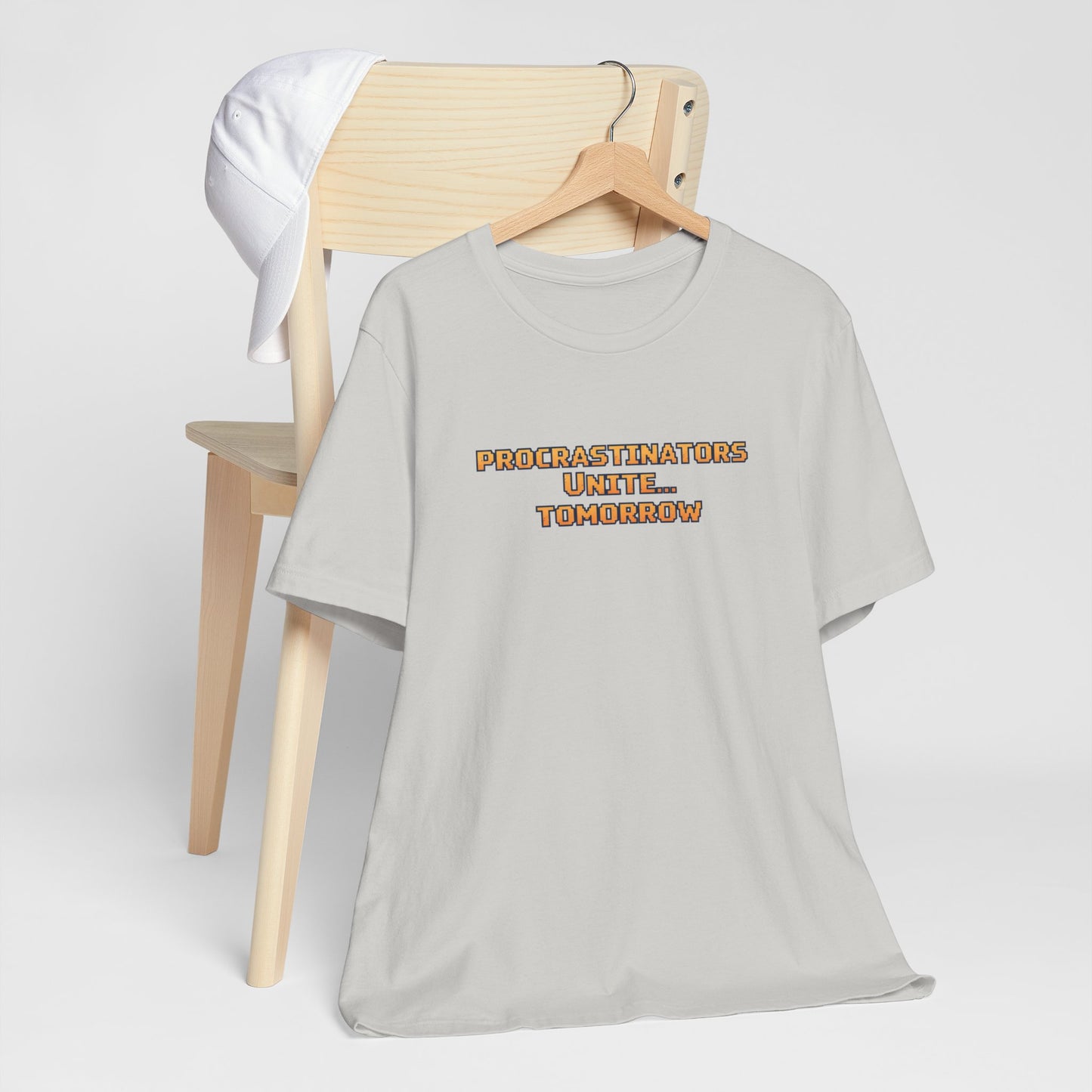 PROCRASTINATORS UNITE... TOMORROW Pixel Retro ADHD Graphic T-Shirt