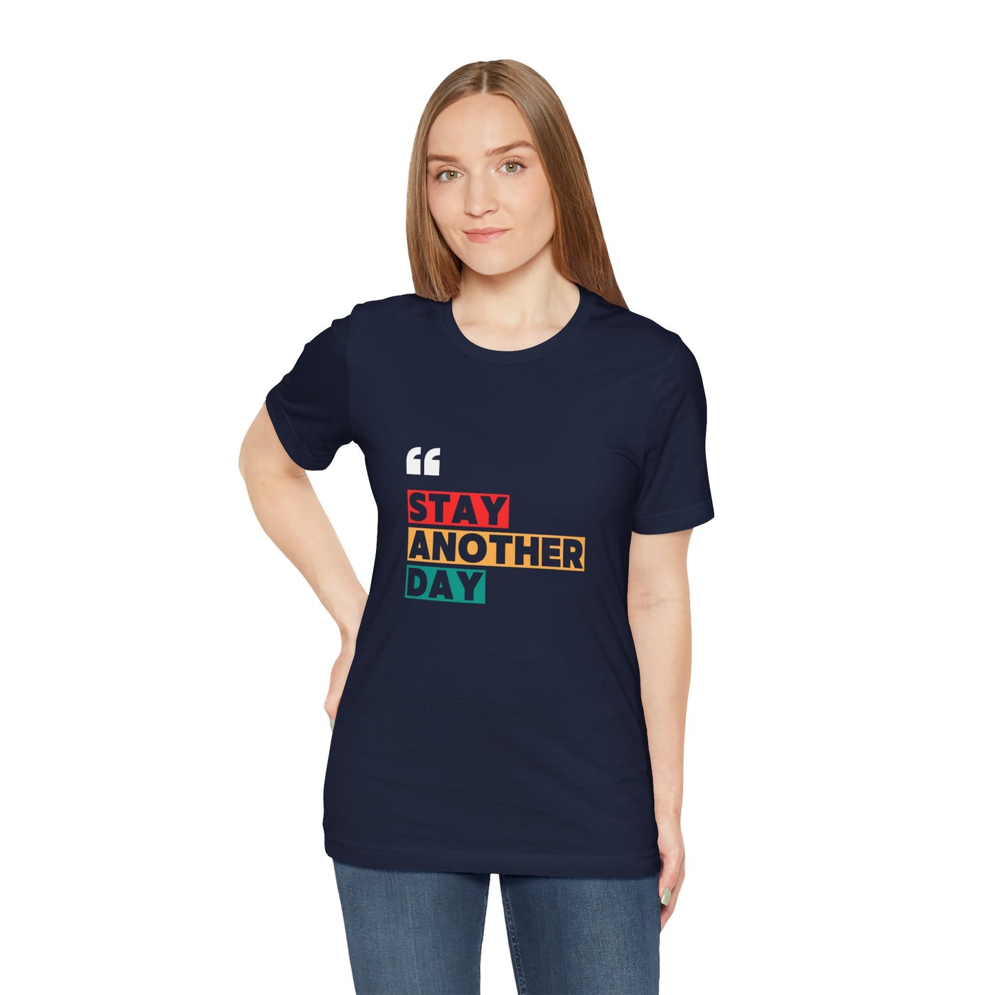 Stay Another Day – Navy Stay Another Day T Shirt for Suicide Prevention