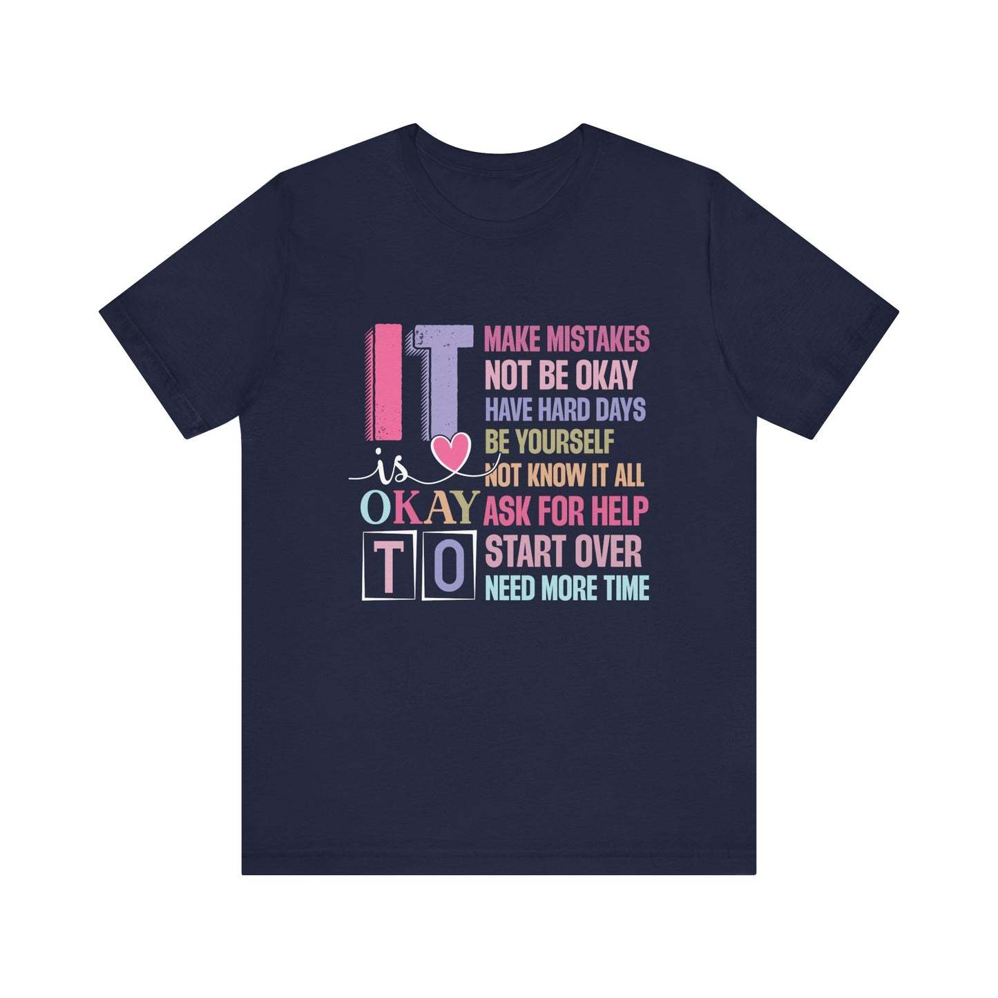 Navy It's Okay to Make Mistakes – Suicide Prevention Tee Shirts