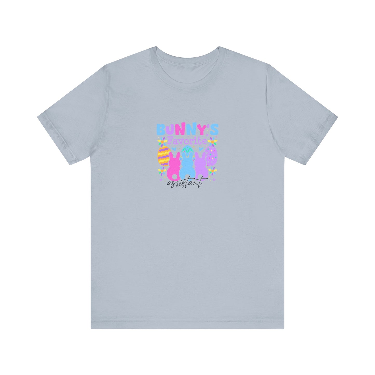 Light Blue Women Easter Shirt – Bunny's Favorite Assistant Funny Bunny Tee