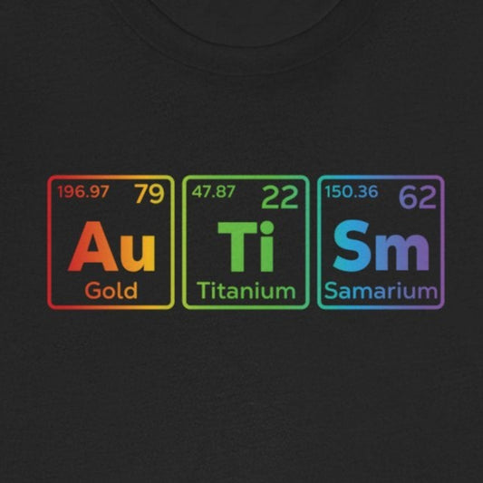 T-Shirt Au Ti Sm AUTISM | Subtle Periodic Autism Awareness T‑Shirt
