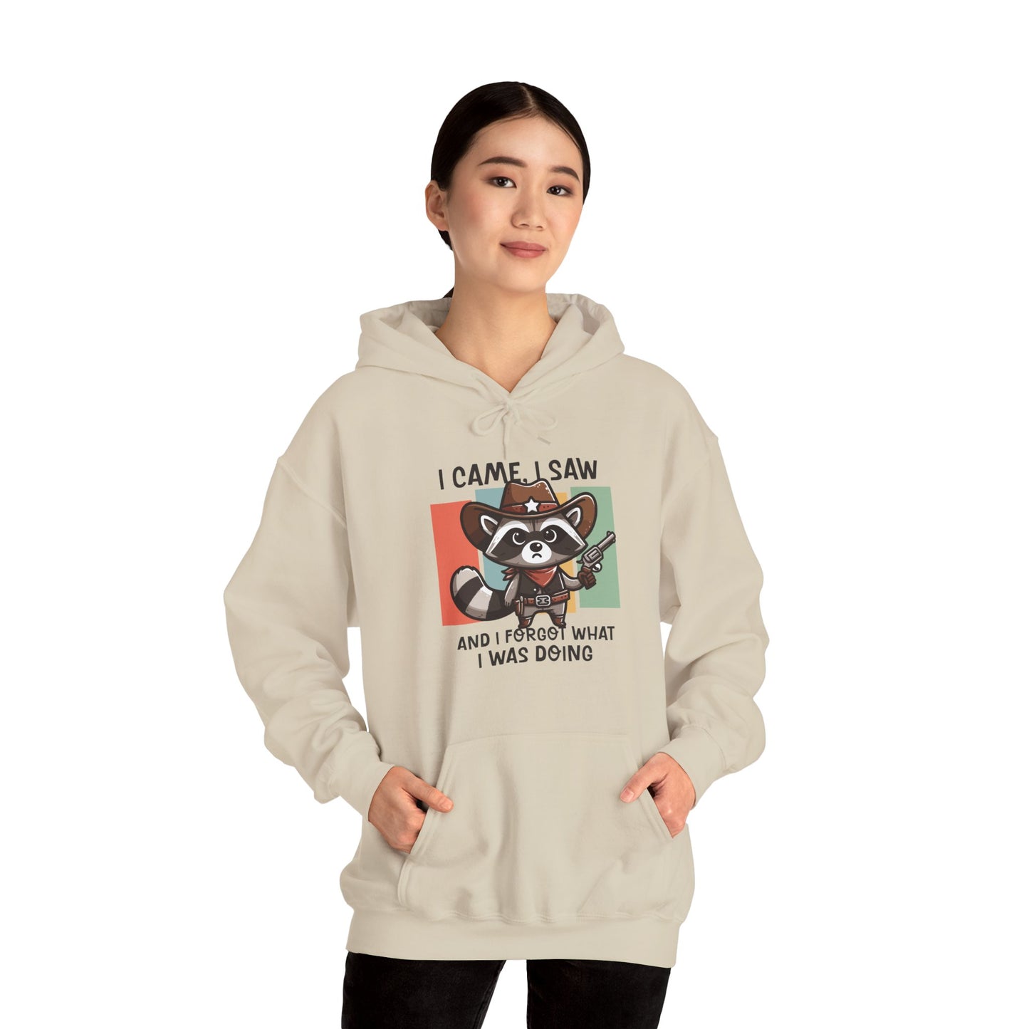 Hoodie I Came I Saw And I Forgot Hoodie – Funny ADHD Raccoon Hoodie