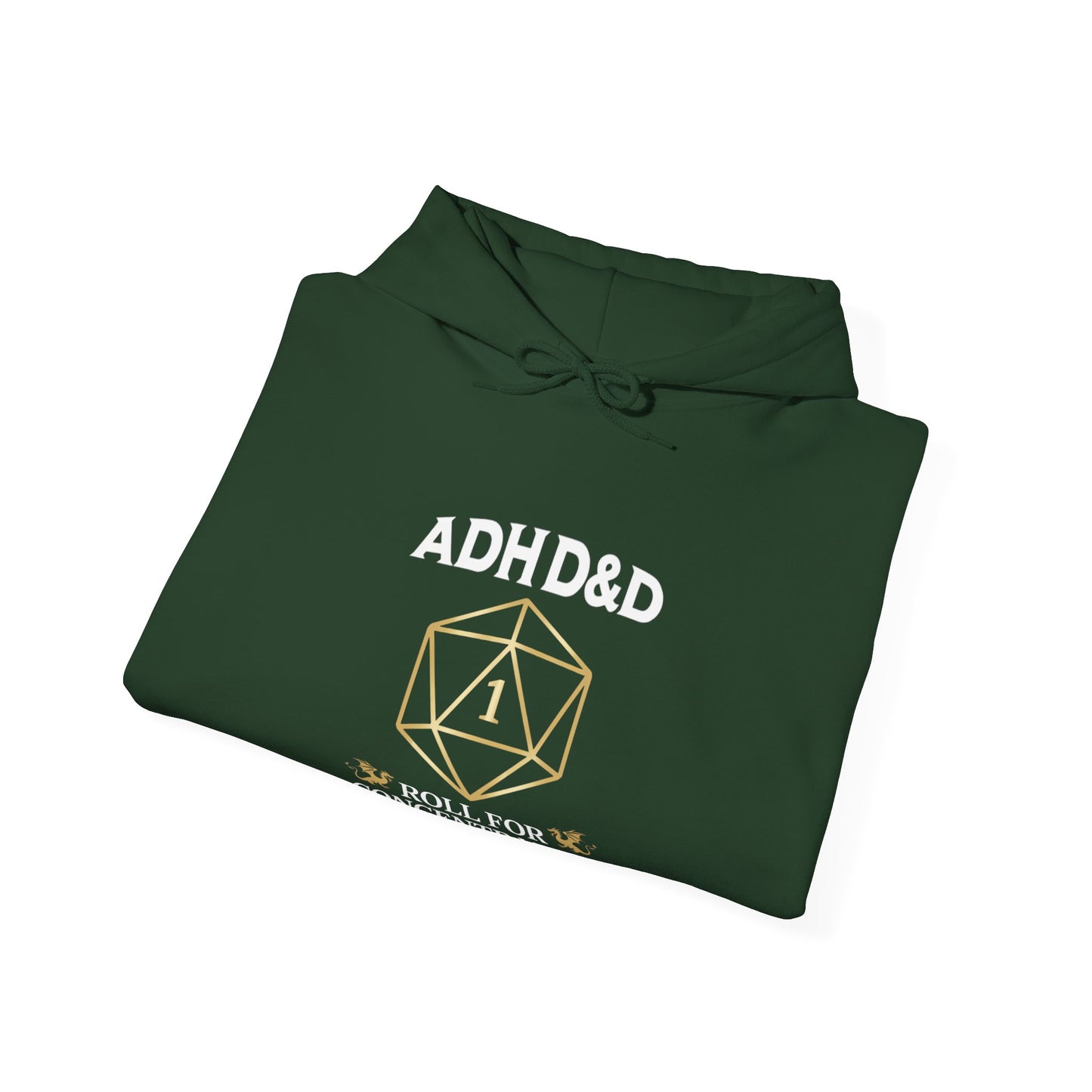 Hoodie ADHD&D Roll for Concentration Hoodie – Funny ADHD Graphic Hoodie