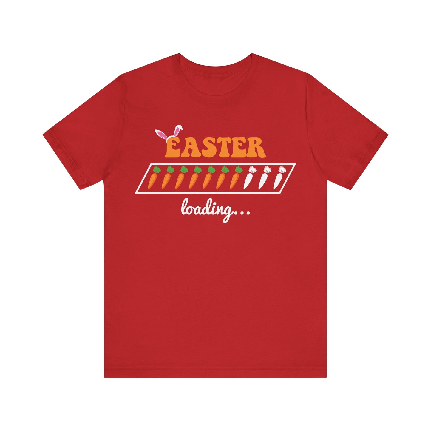 Red Trendy Easter Shirt – Easter Loading... Please Wait Tee