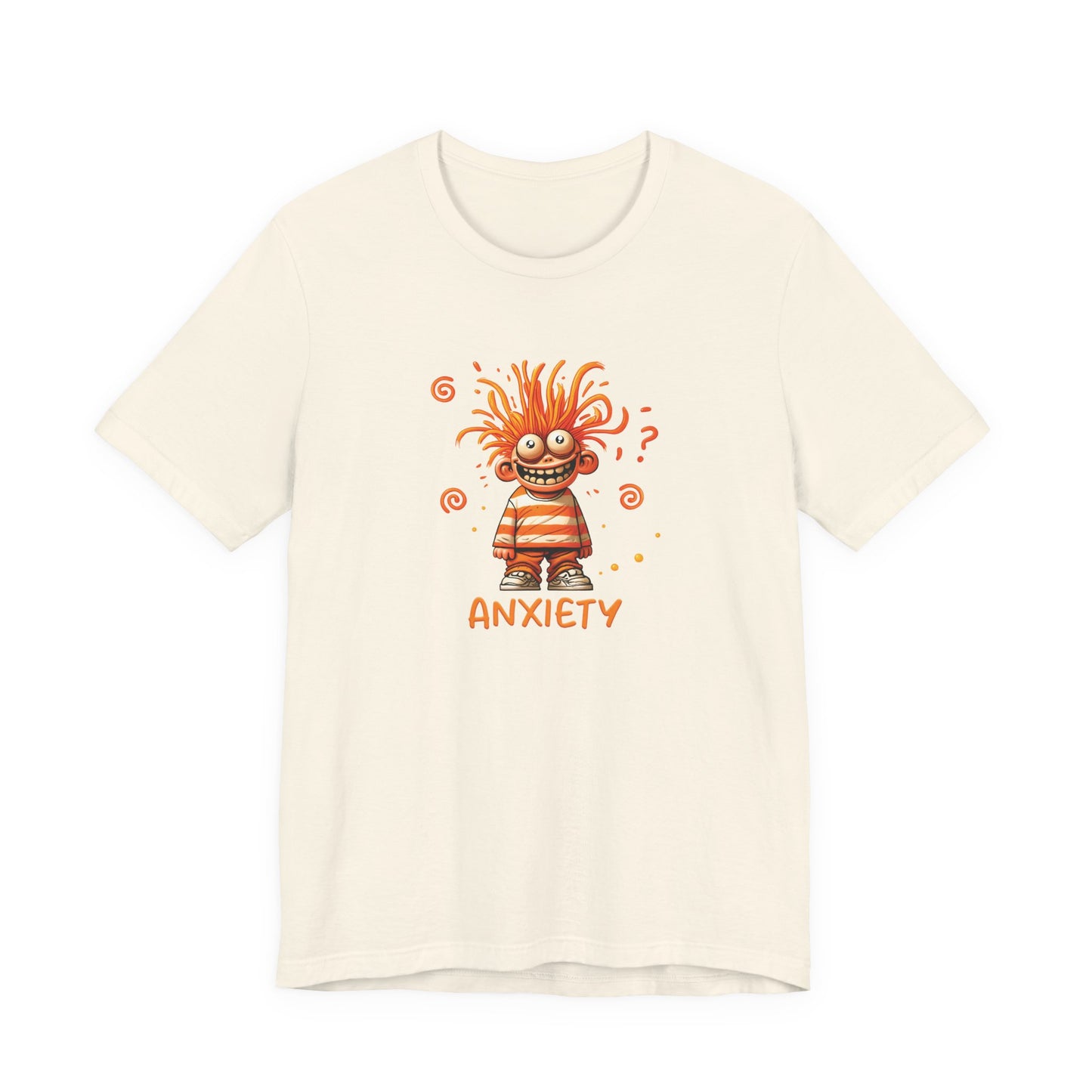 T-Shirt ANXIETY Cartoon Funny Anxiety Shirt — Mental Health Graphic Tee