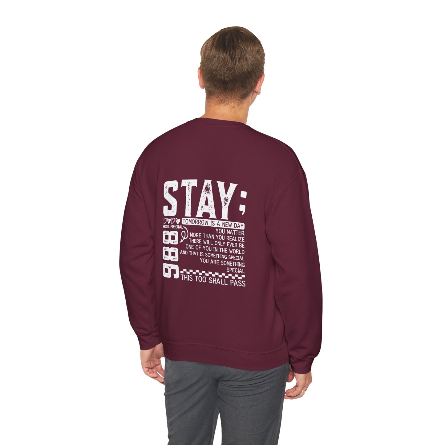 Stay, You Matter – Mental Health Sweatshirts for Men & Women