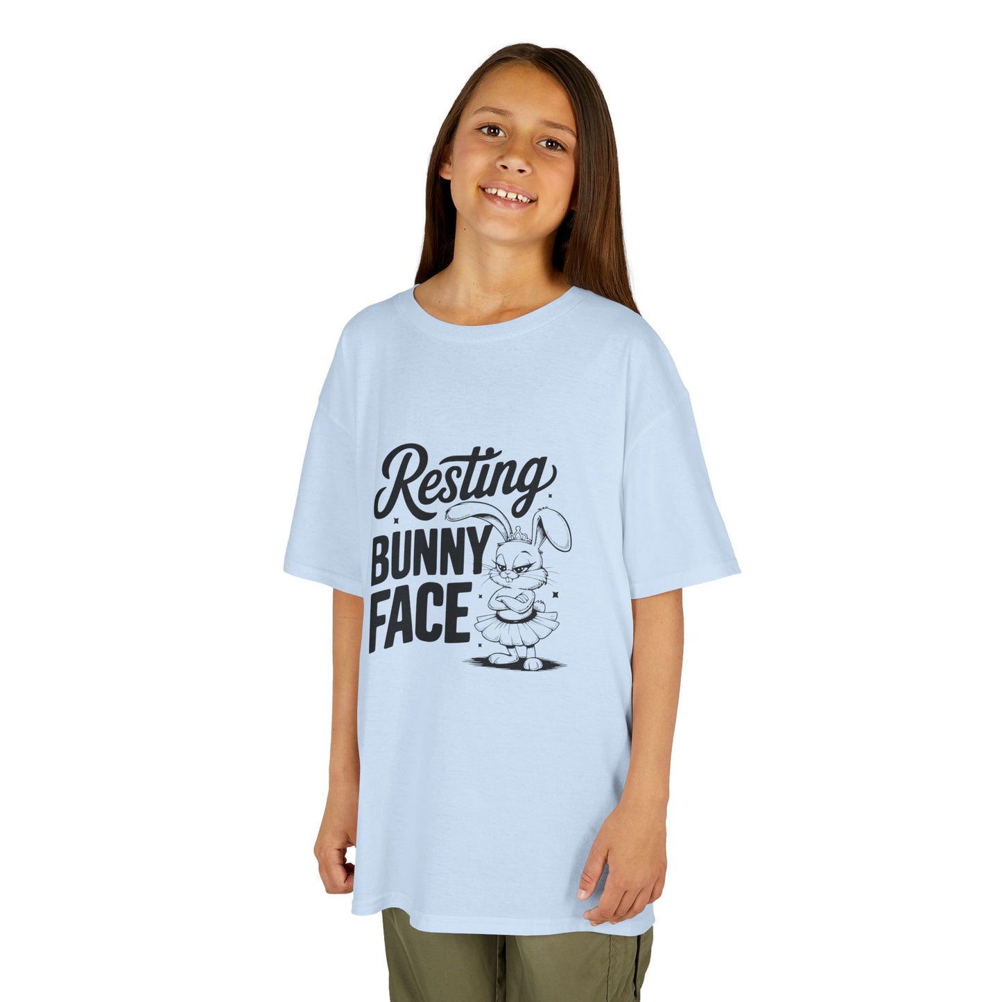 Resting Bunny Face Kids Easter Shirt | Funny Easter Tee for Kids