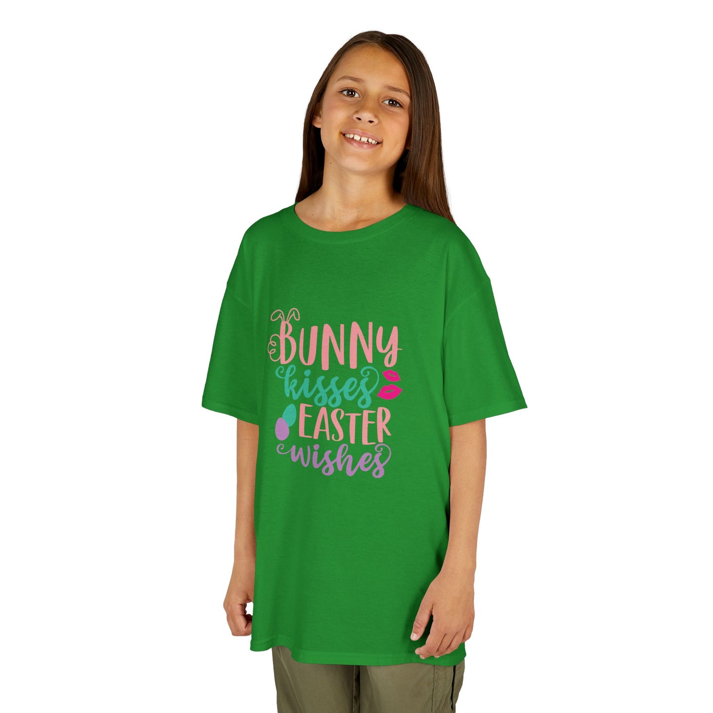 Bunny Kisses & Easter Wishes Kids Easter Shirt | Cute Easter Tee