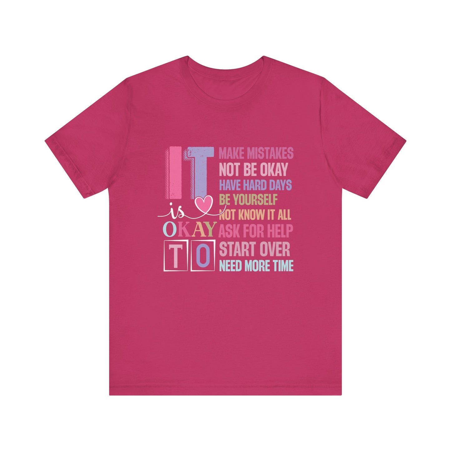 Berry It's Okay to Make Mistakes – Suicide Prevention Tee Shirts