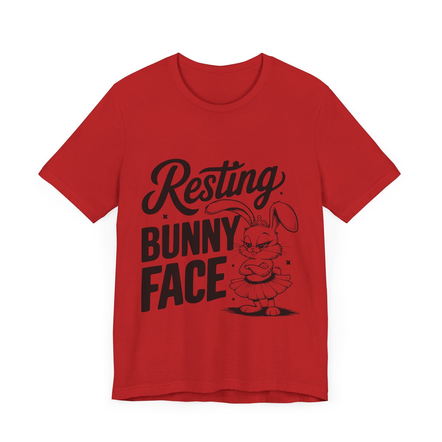 Funny Easter Shirt | Resting Bunny Face Women's Tee – Sarcastic & Trendy