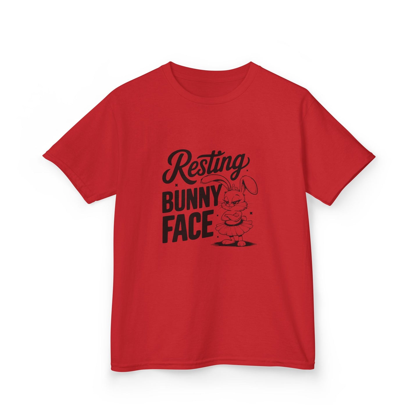 Resting Bunny Face Kids Easter Shirt | Funny Easter Tee for Kids