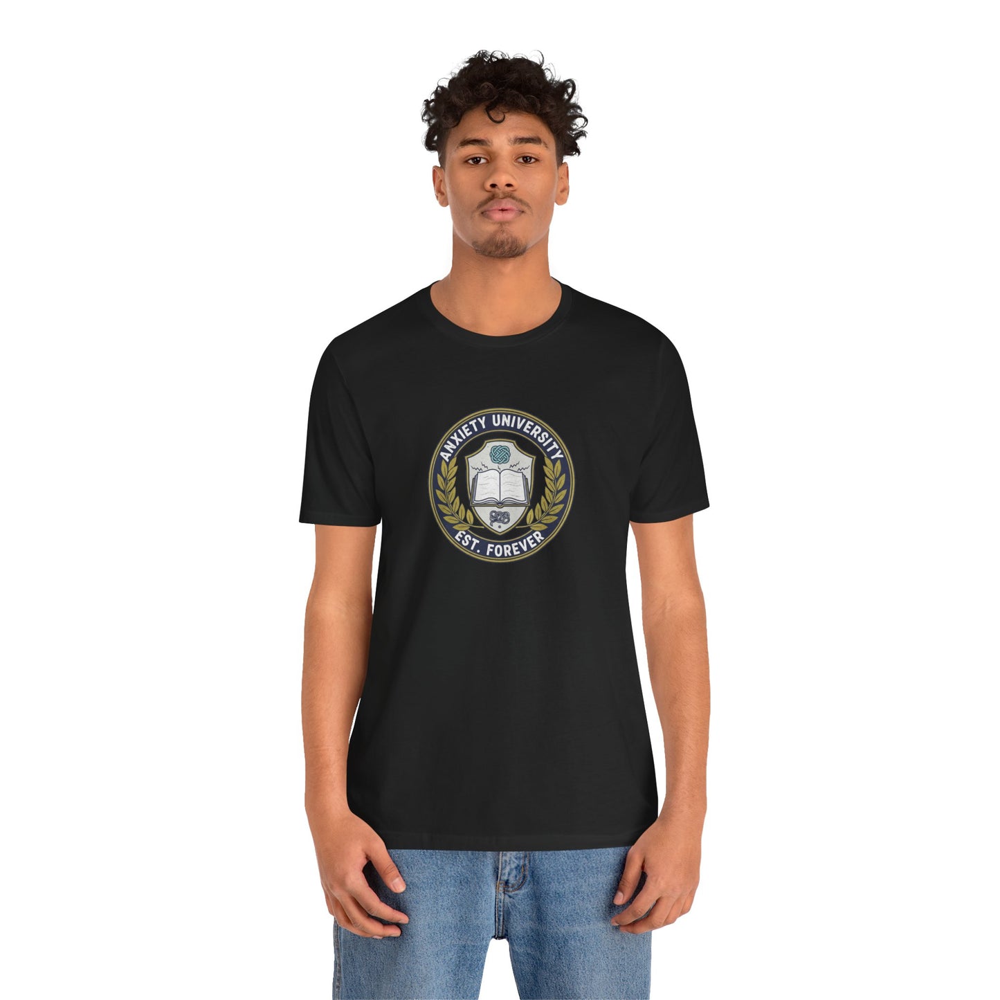 T-Shirt ANXIETY UNIVERSITY Shirt – Funny Collegiate Graphic Tee