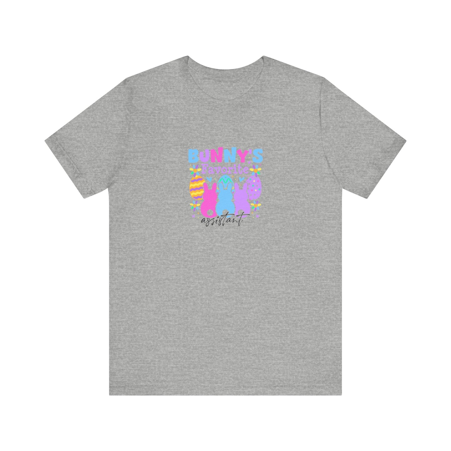 Athletic Heather Women Easter Shirt – Bunny's Favorite Assistant Funny Bunny Tee