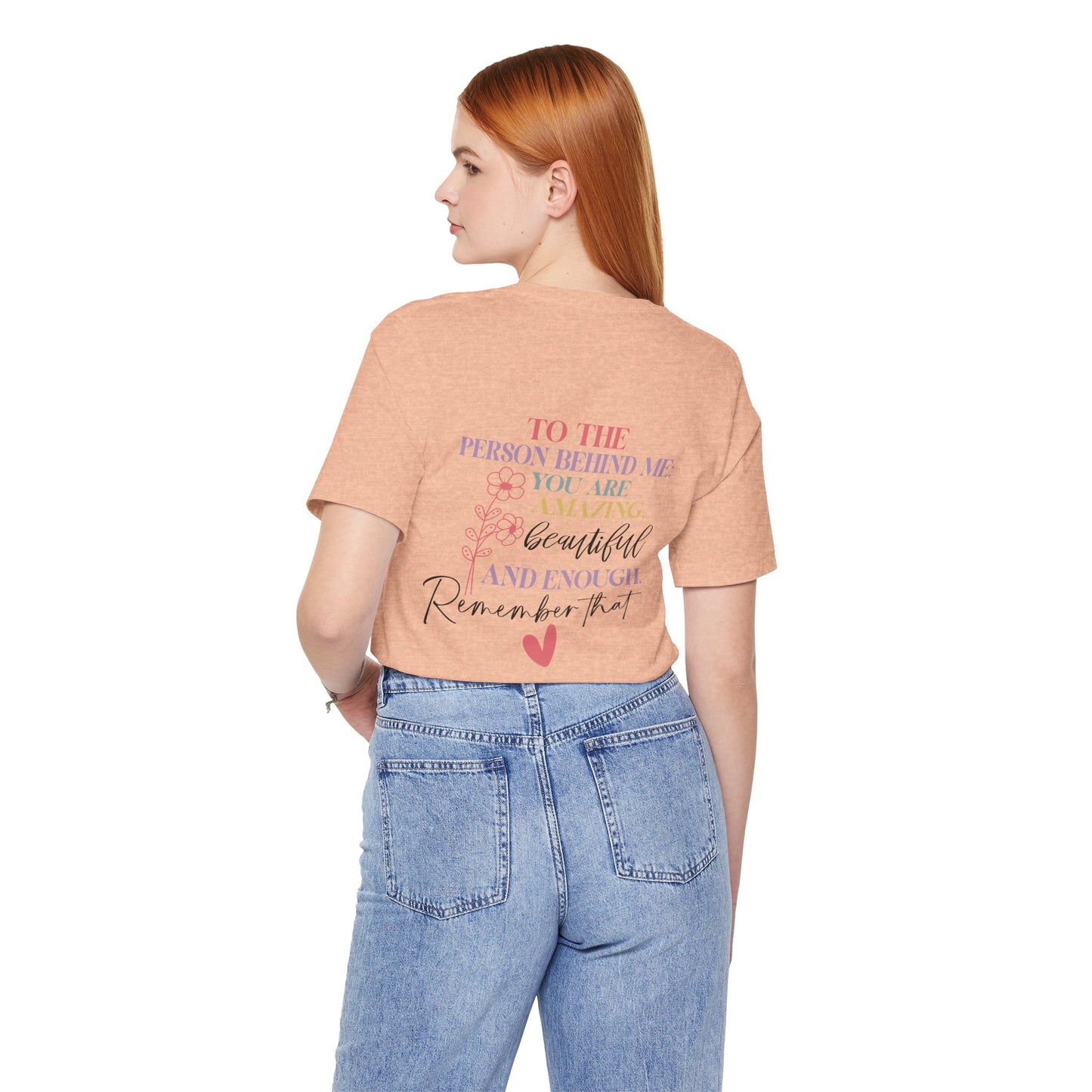 You Matter – Heather Peach You Matter T Shirt with Back Print for Mental Health