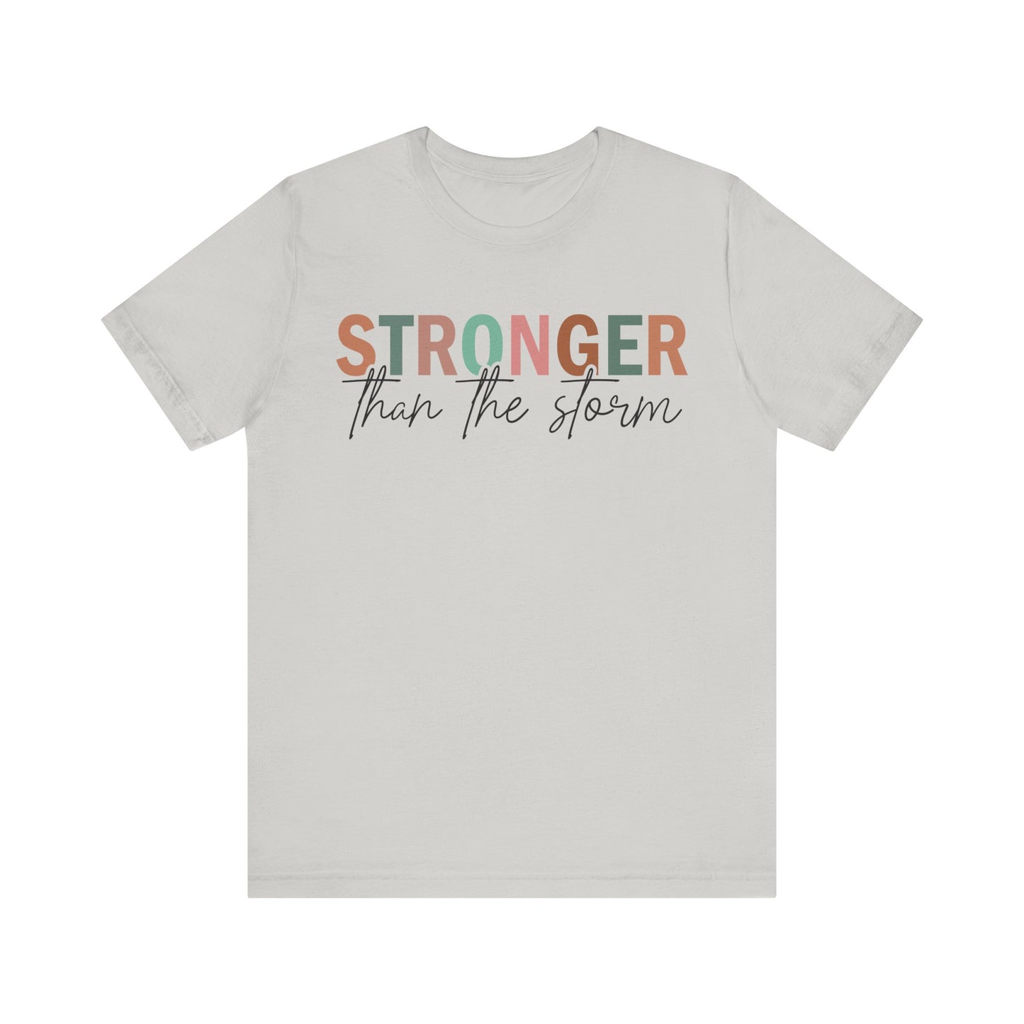 Silver Find Your Strength Tee – Stronger Than the Storm Shirt
