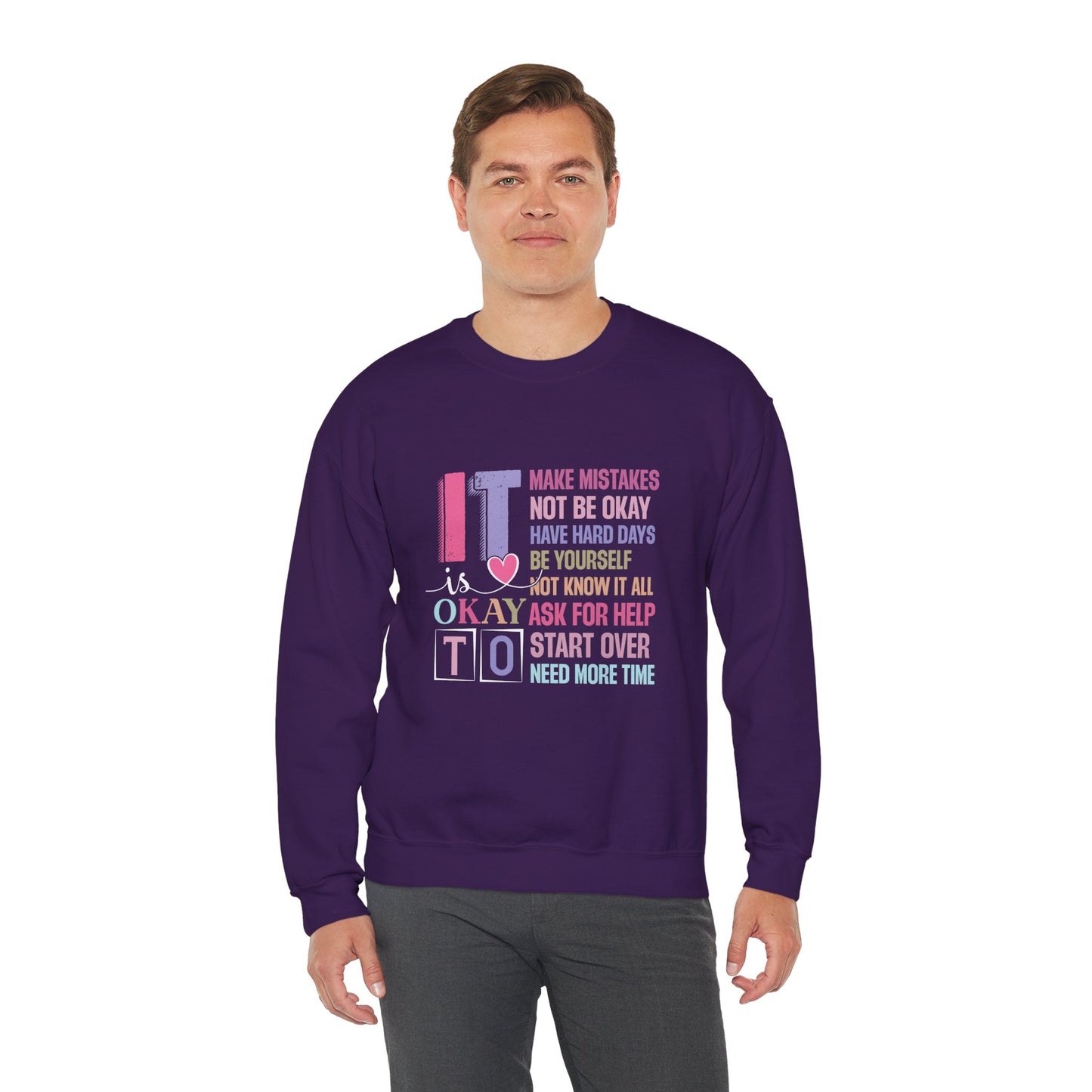 It’s Okay to Make Mistakes – Mental Health Sweatshirt for Women