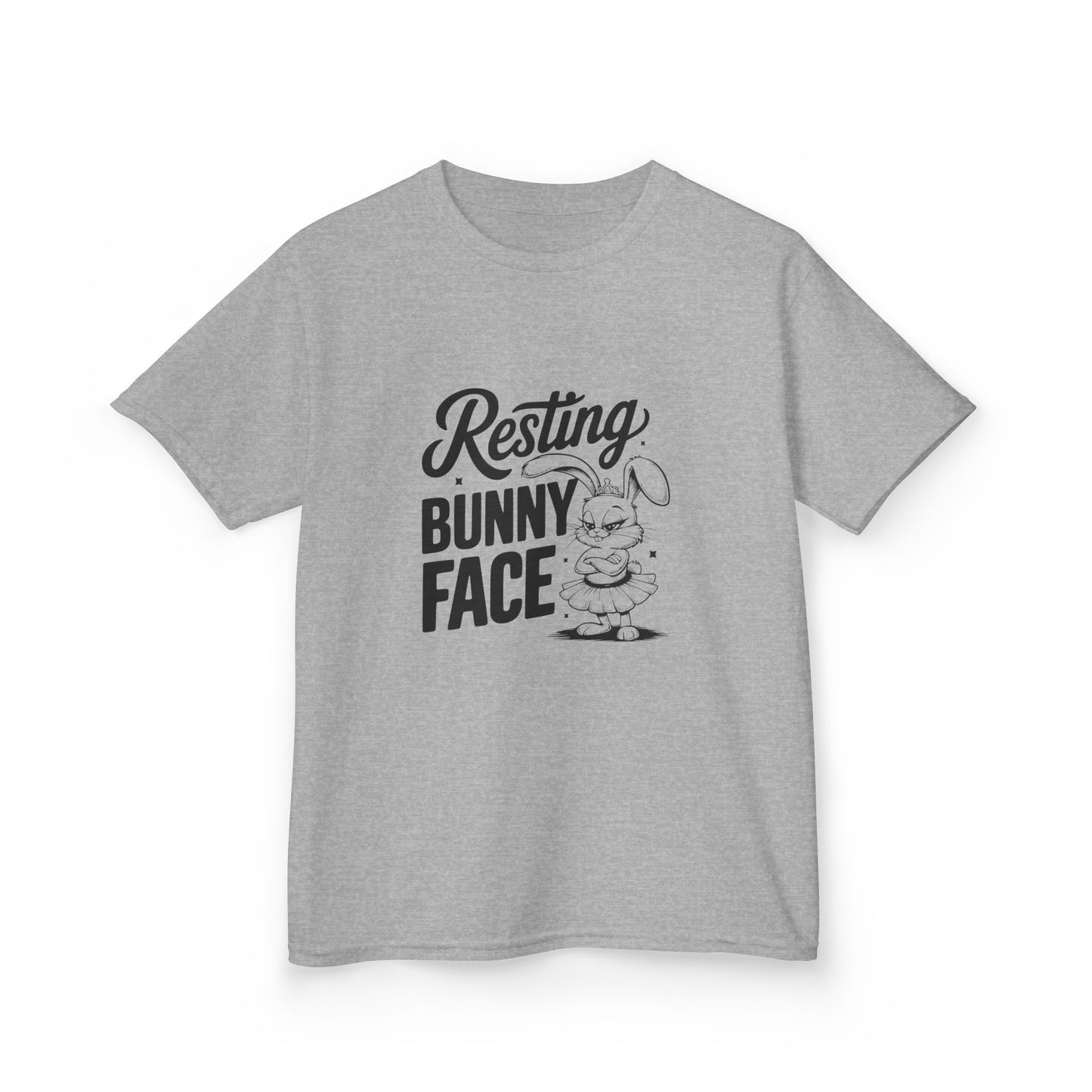 Resting Bunny Face Kids Easter Shirt | Funny Easter Tee for Kids