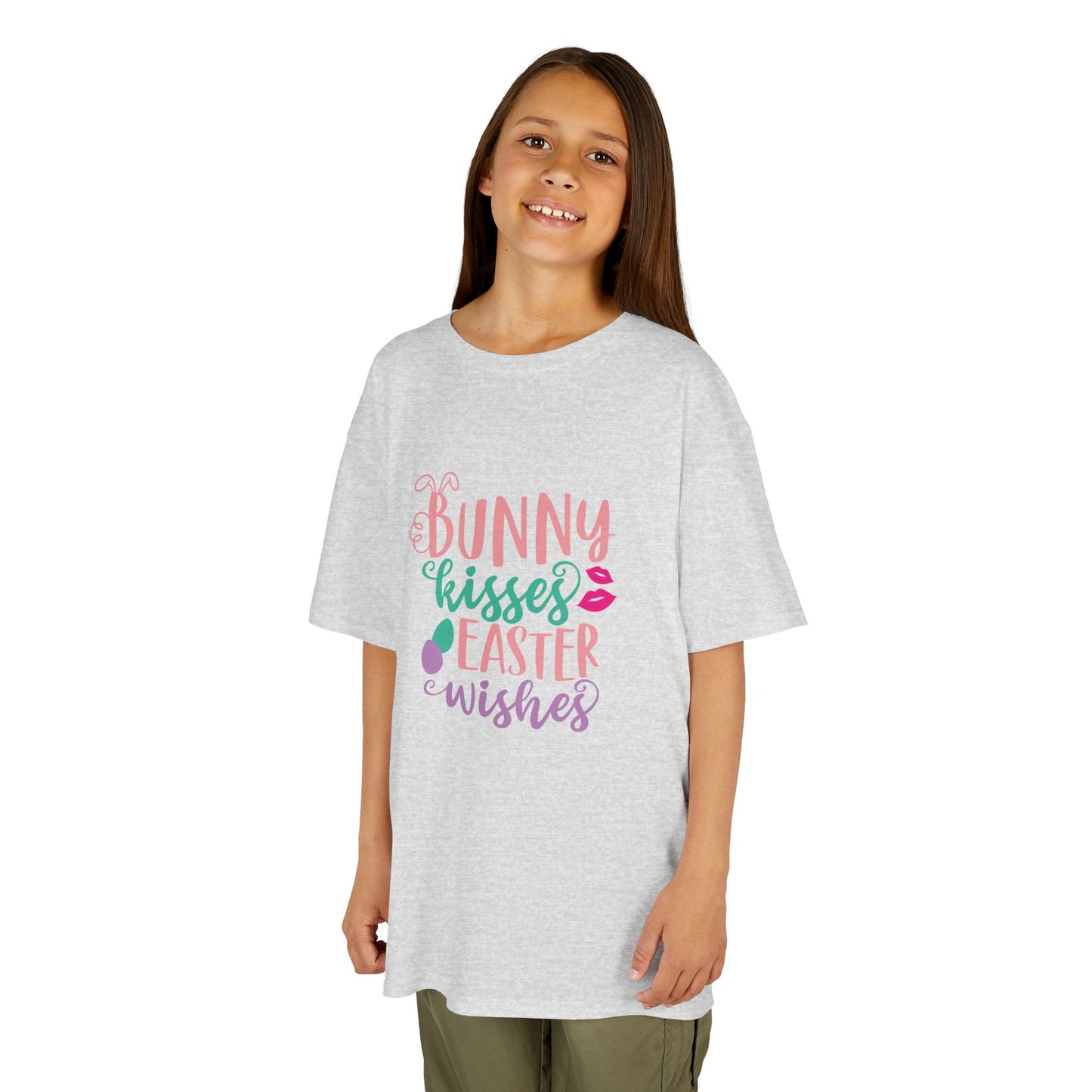 Bunny Kisses & Easter Wishes Kids Easter Shirt | Cute Easter Tee