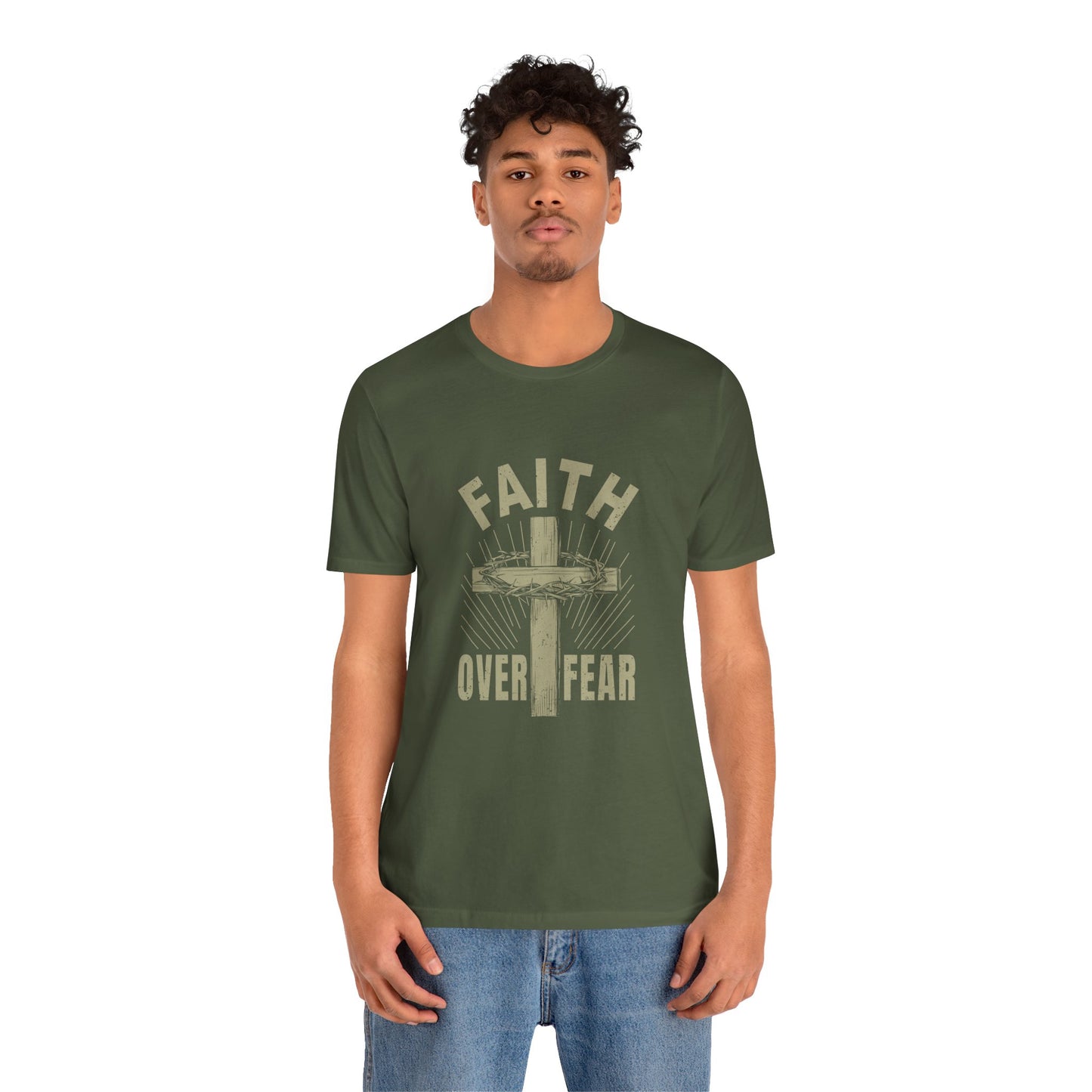 Empowering Message Tee – Faith Over Fear Shirt for Men & Women