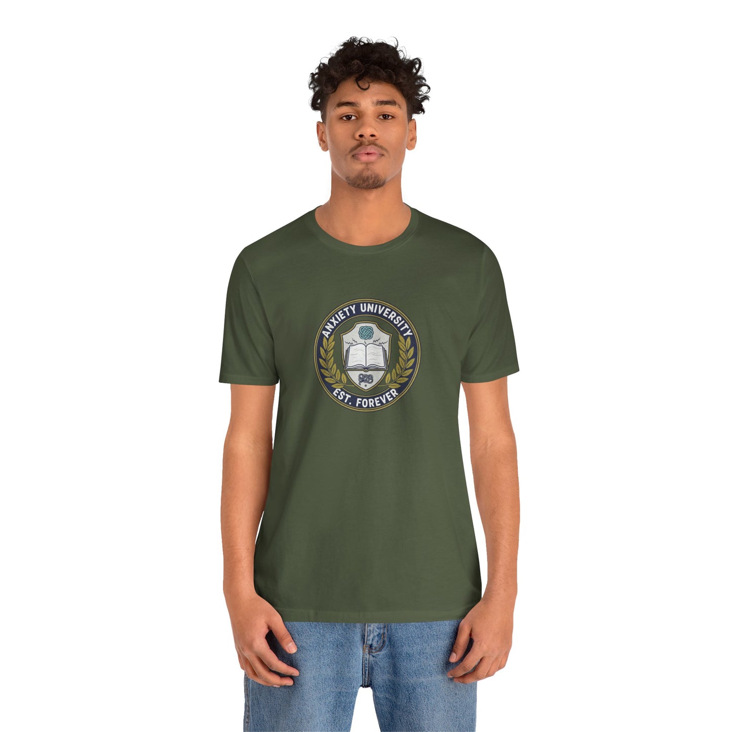 T-Shirt ANXIETY UNIVERSITY Shirt – Funny Collegiate Graphic Tee
