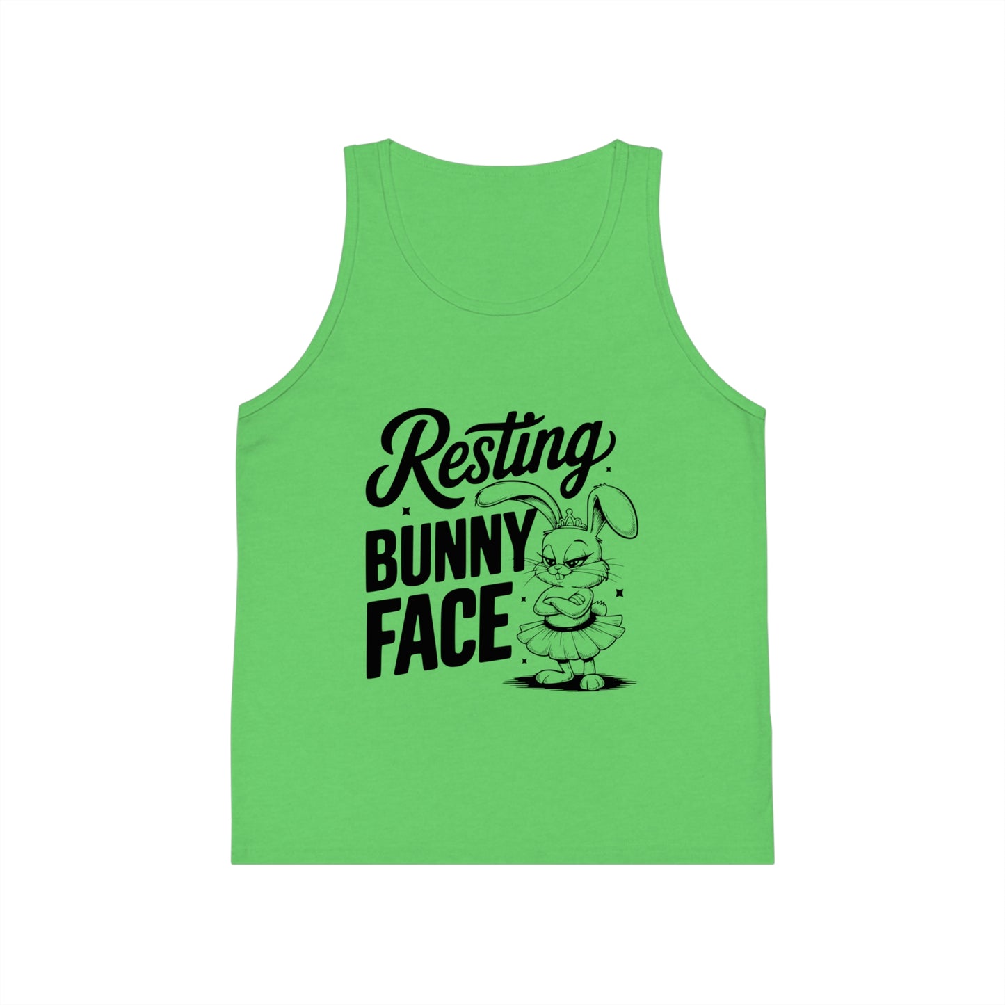 Kids clothes Funny Easter Shirt for Kids – Resting Bunny Face Tank Top