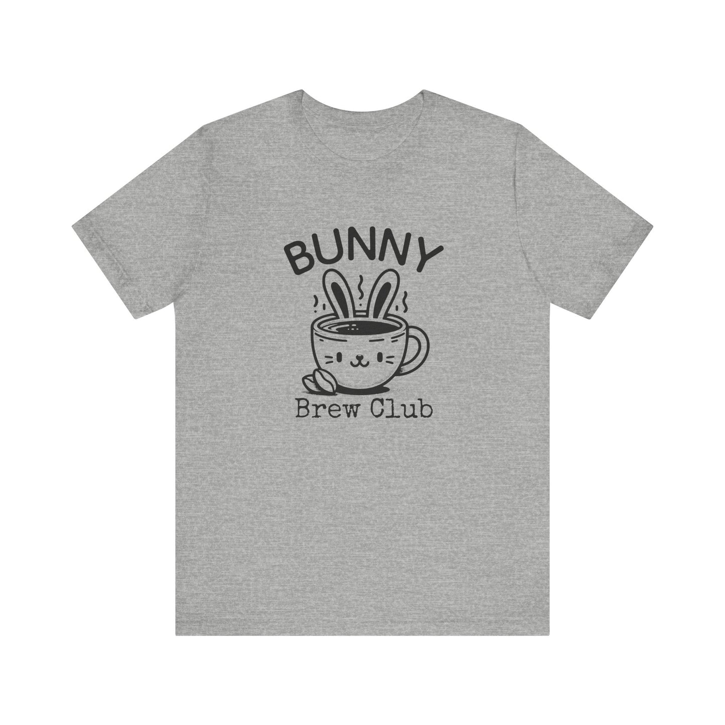 Athletic Heather Coffee Easter Shirt – Bunny Brew Club Funny Easter Tee for Women