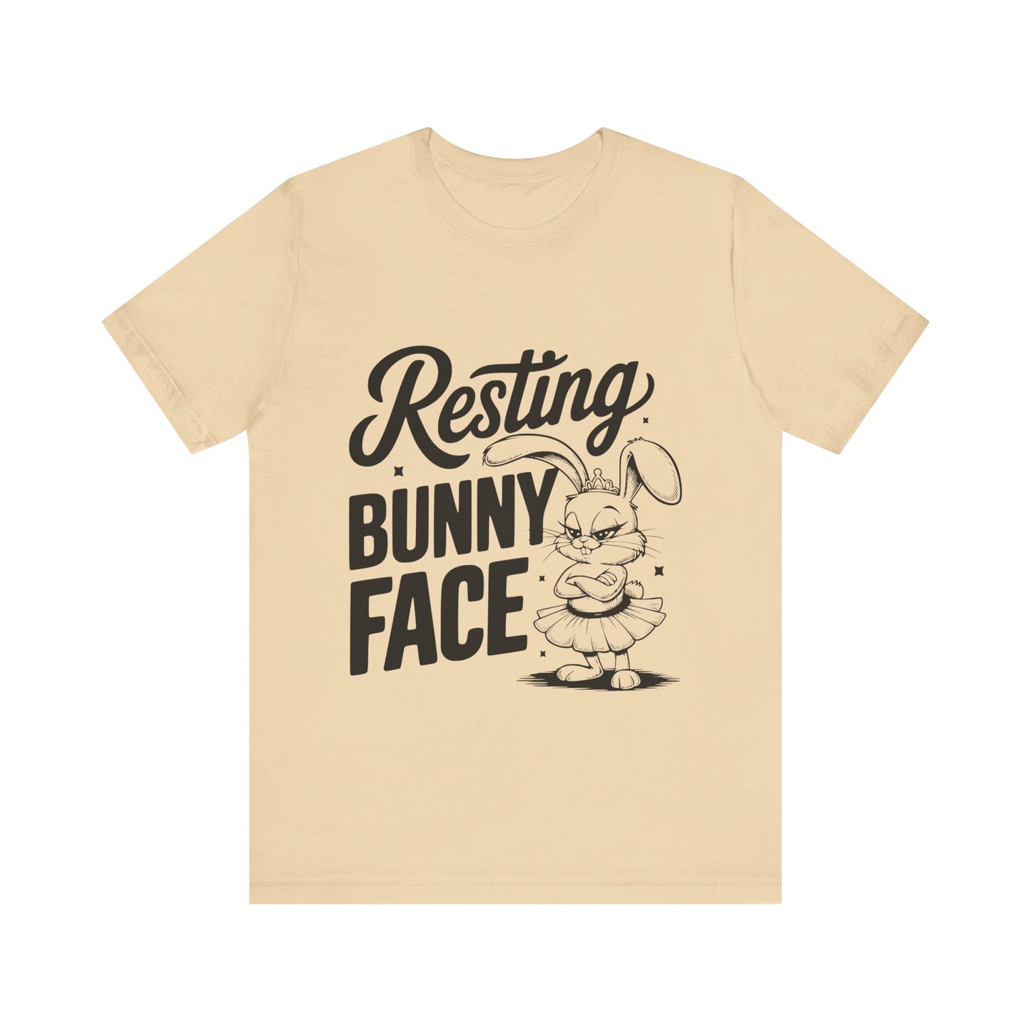 Soft Cream Funny Easter Shirt | Resting Bunny Face Women's Tee – Sarcastic & Trendy