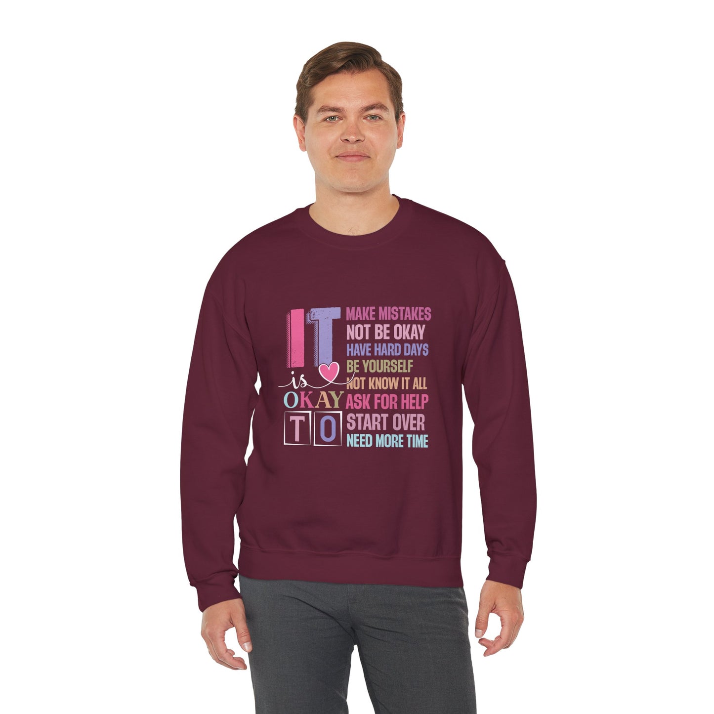 It’s Okay to Make Mistakes – Mental Health Sweatshirt for Women
