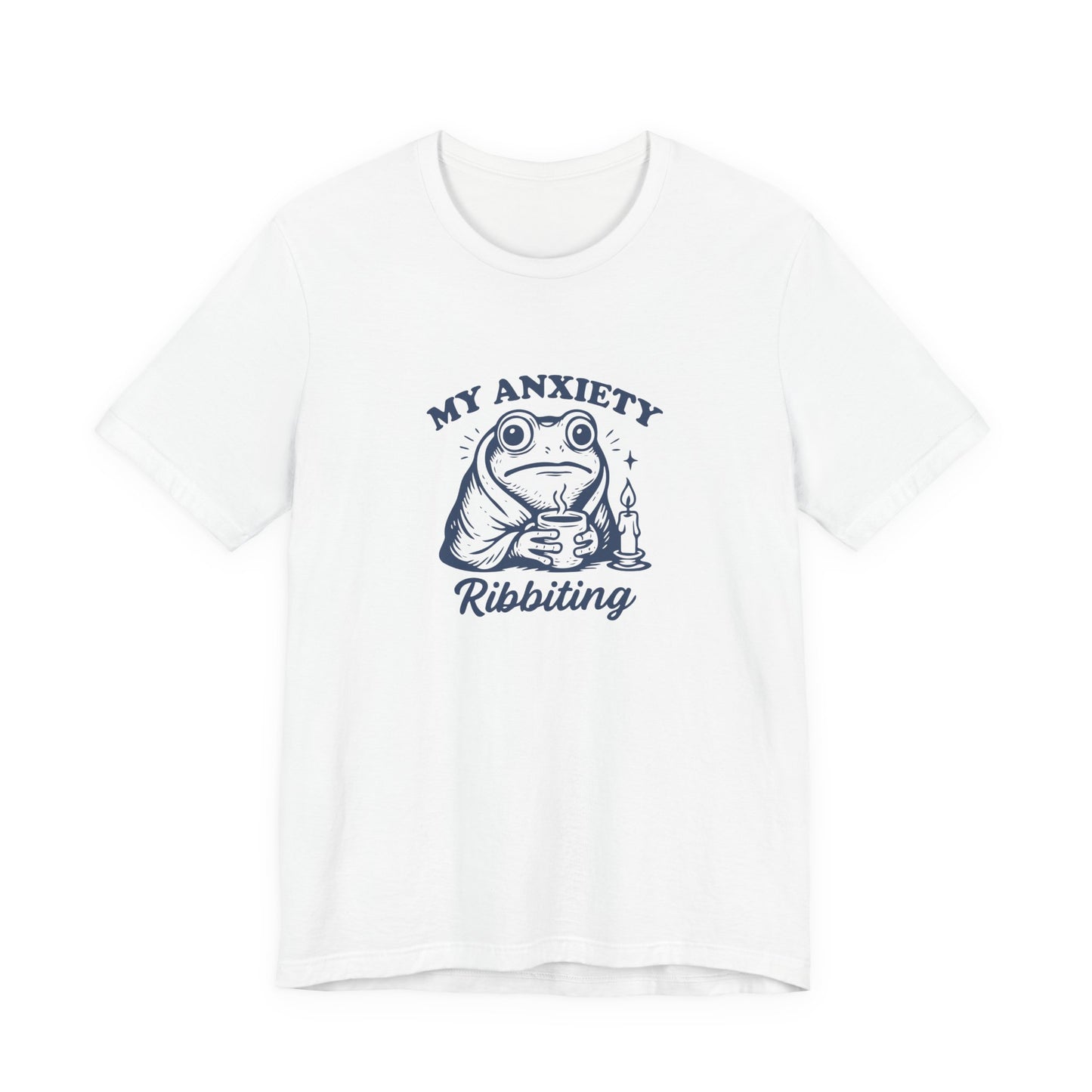 T-Shirt MY ANXIETY Ribbiting Shirt – Funny Anxiety Shirt with Frog Graphic