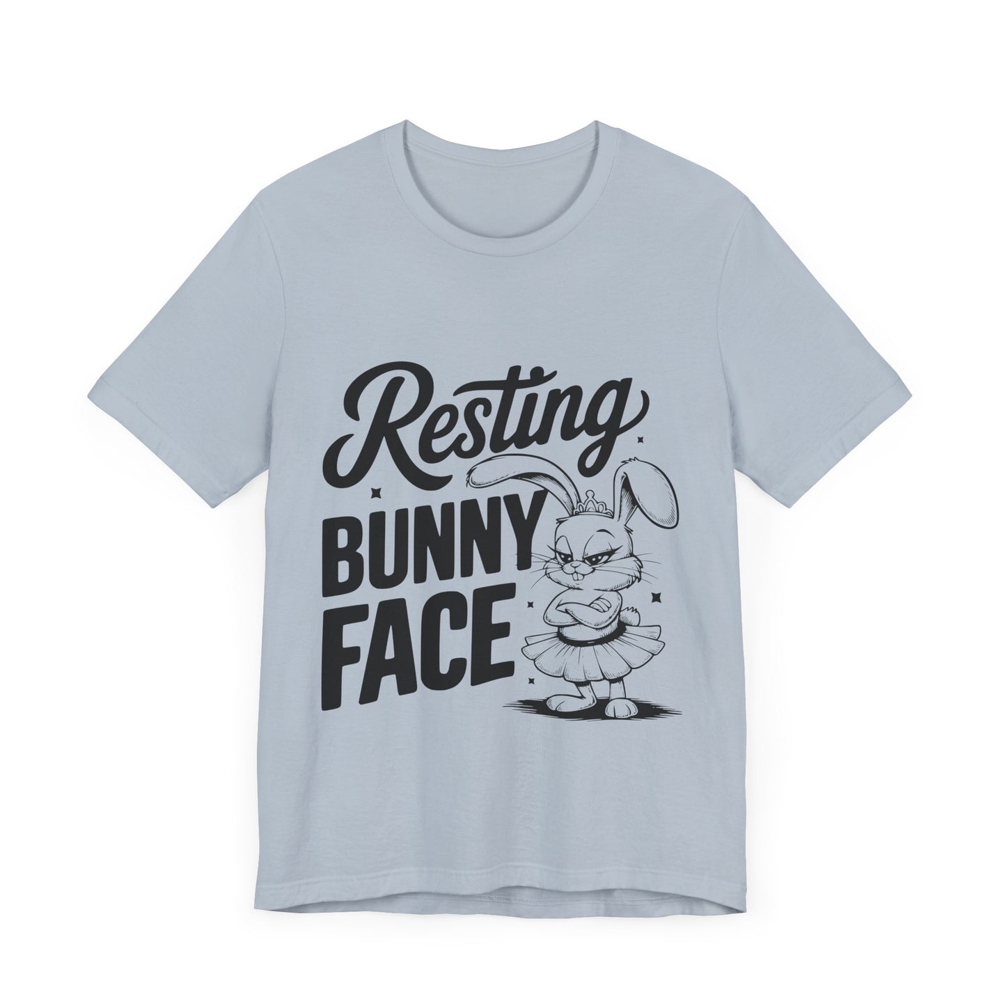 Funny Easter Shirt | Resting Bunny Face Women's Tee – Sarcastic & Trendy