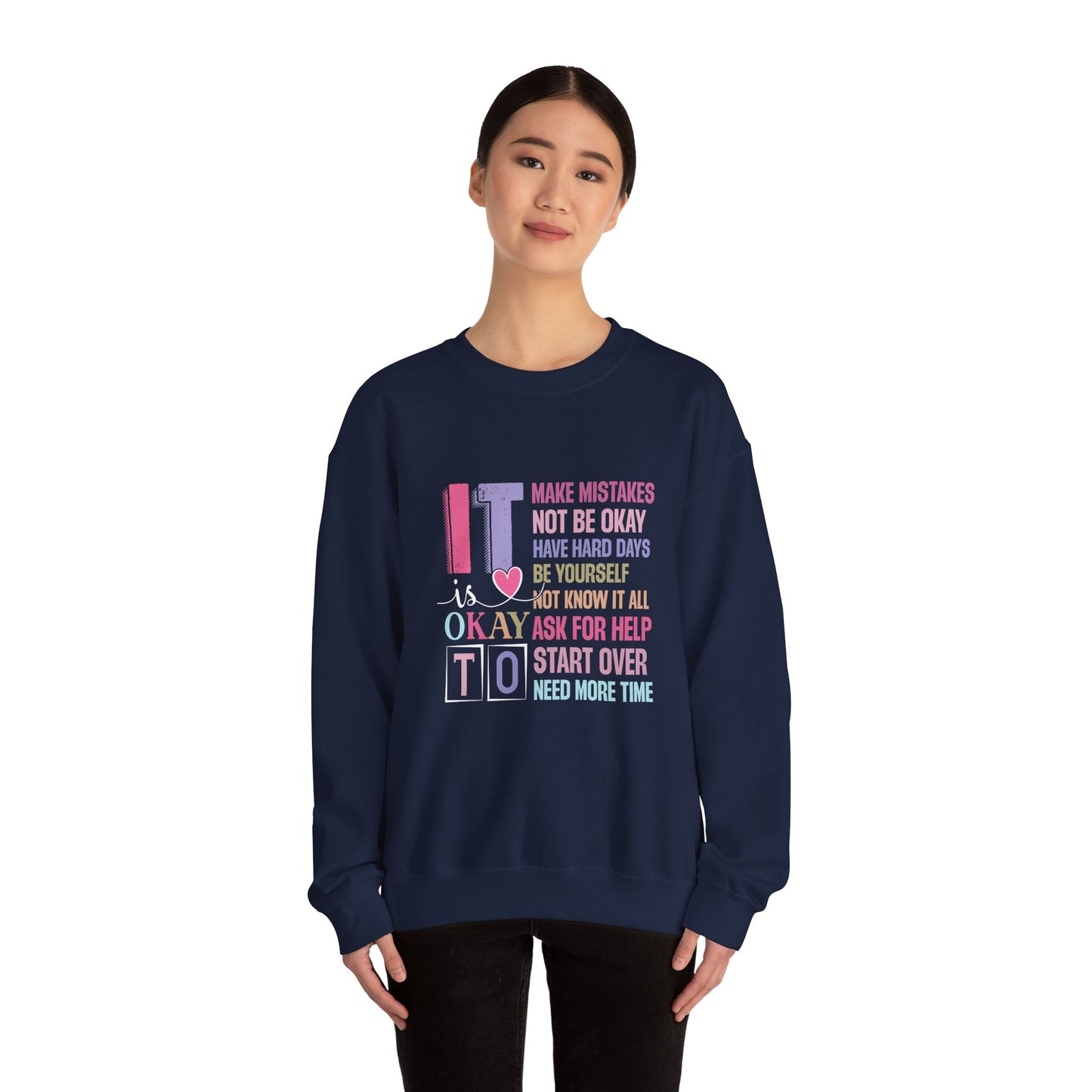 It’s Okay to Make Mistakes – Mental Health Sweatshirt for Women
