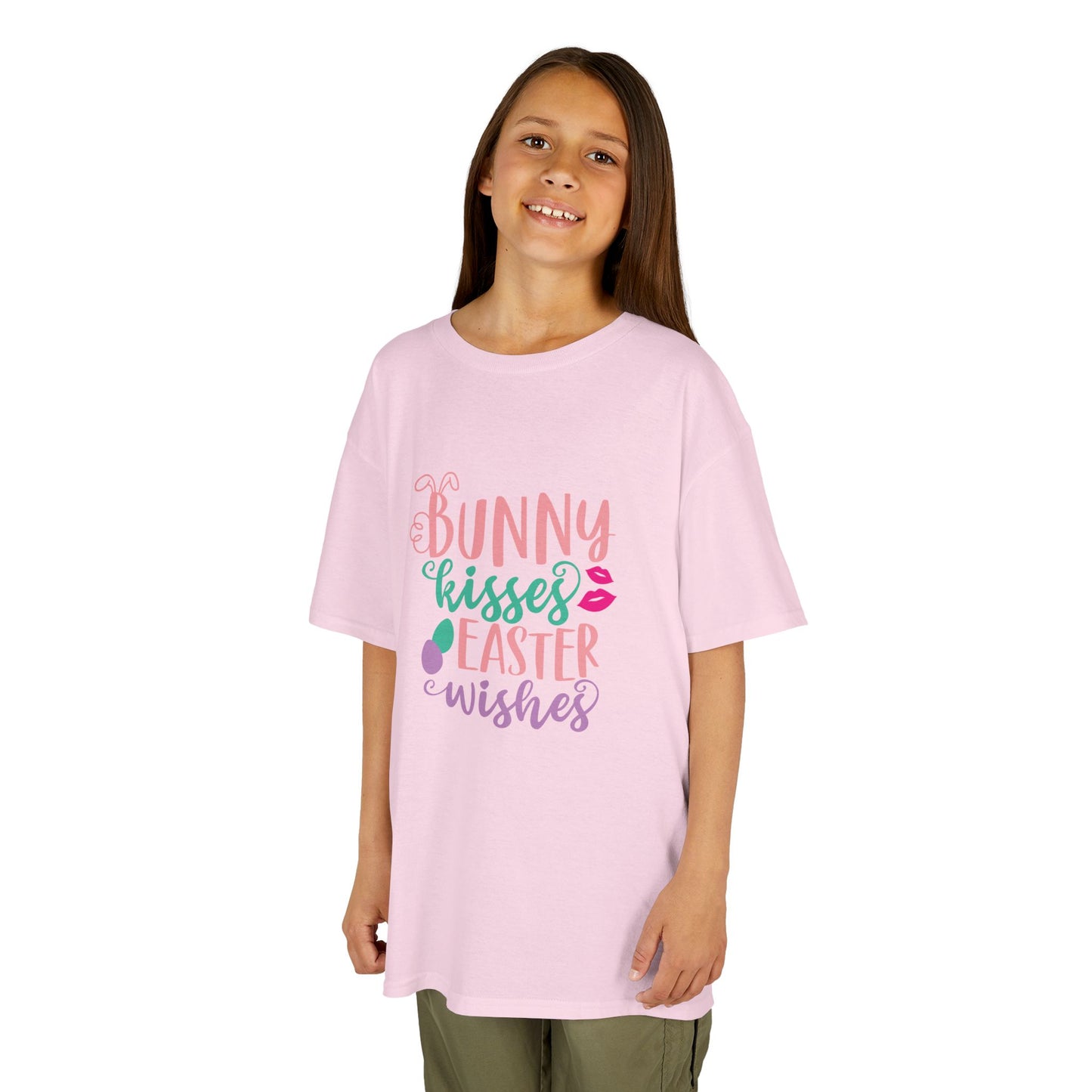 Bunny Kisses & Easter Wishes Kids Easter Shirt | Cute Easter Tee