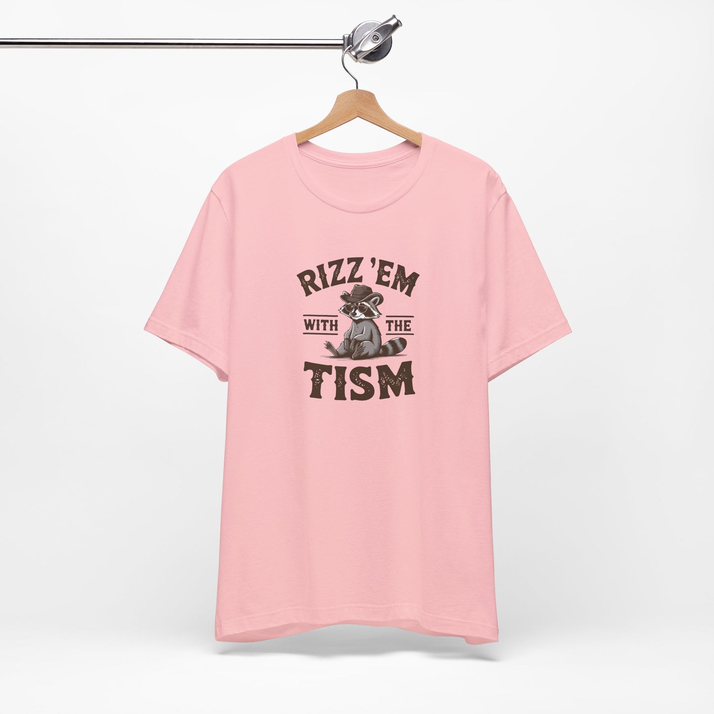 T-Shirt Rizz 'Em with the Tism Funny Raccoon Autism T Shirt for Young Adults