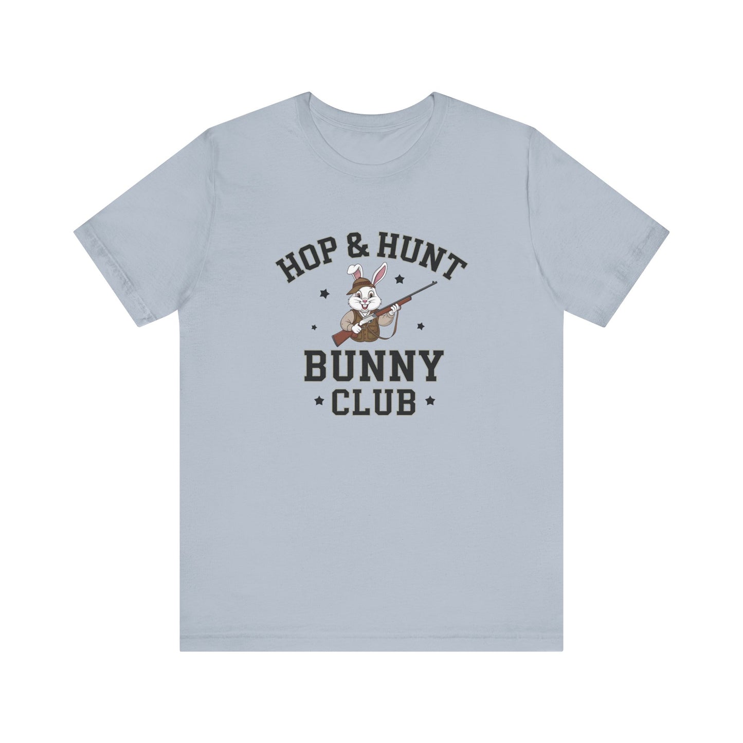 Light Blue Easter Brunch Shirt – Hop & Hunt Bunny Club Funny & Trendy Tee
