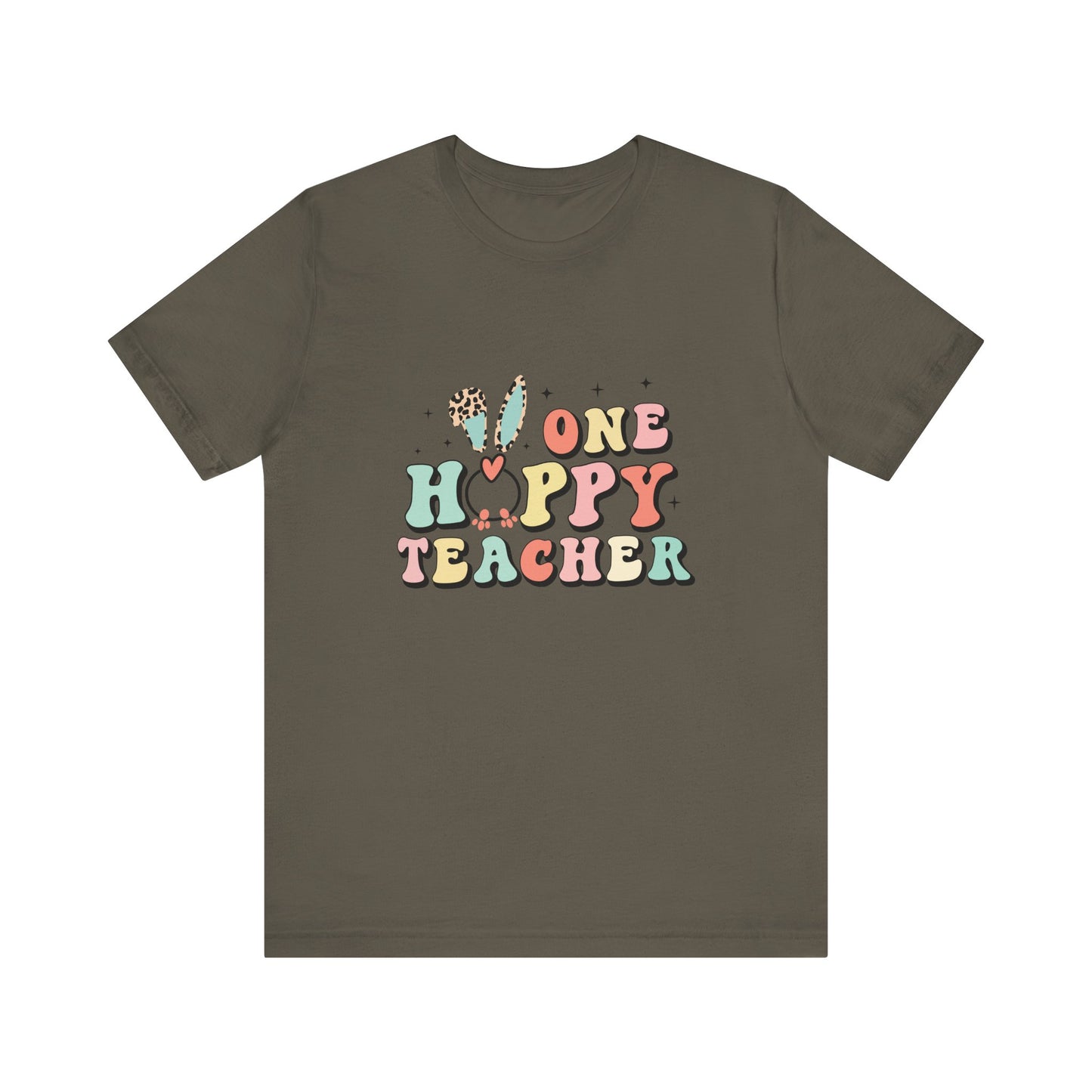 Army Teacher Easter Shirt – One Hoppy Teacher Bunny Tee