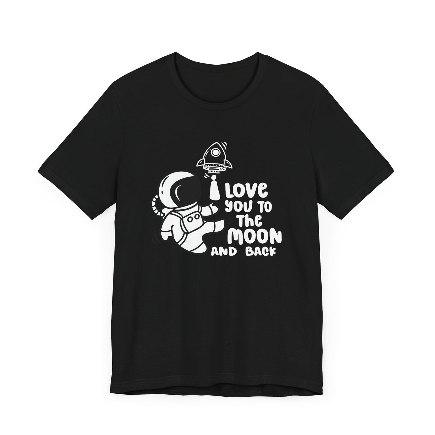 T-Shirt Romantic Message Tee – I Love You to the Moon and Back Shirt