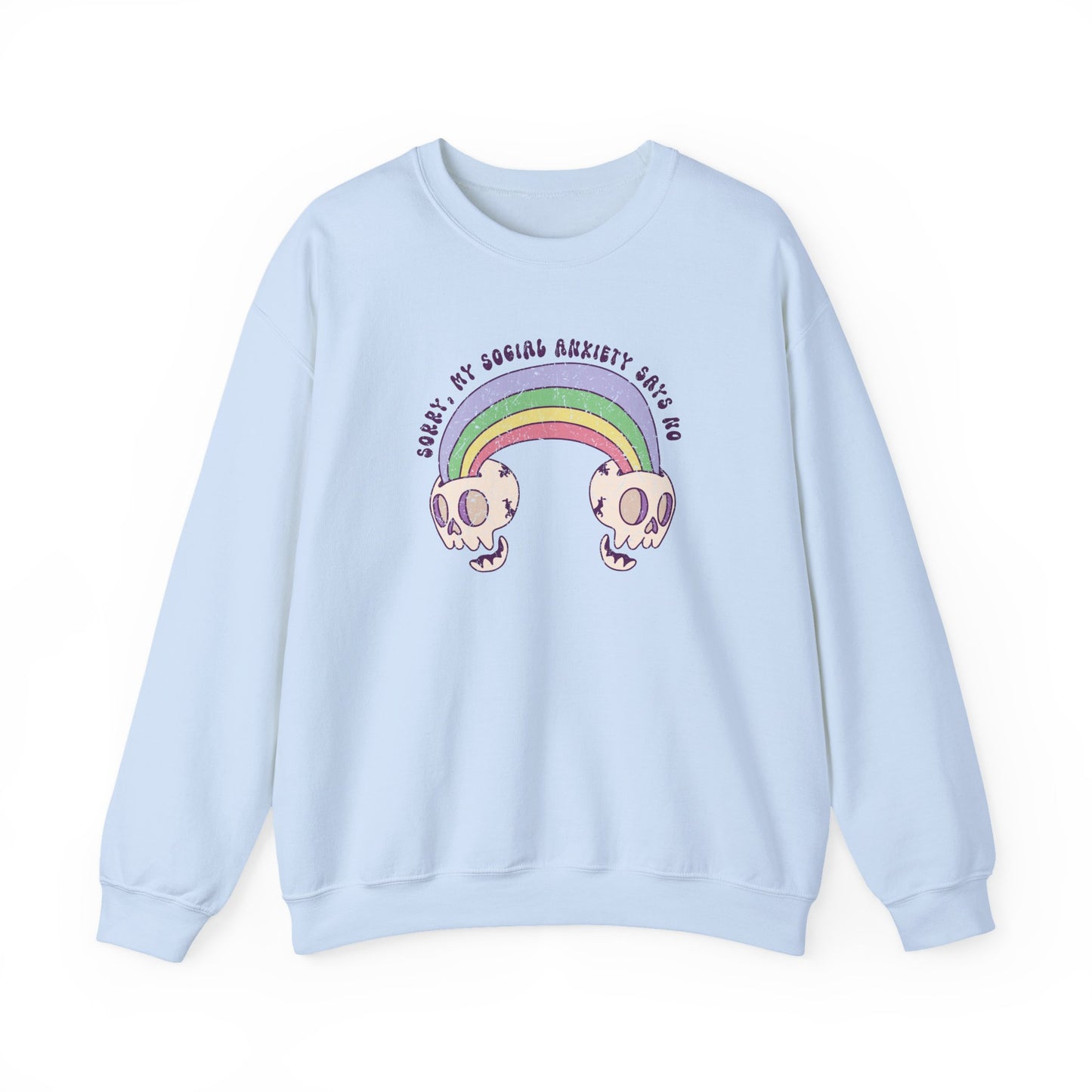 Sweatshirt Sorry My Social Anxiety Says No - Gothic-Inspired Anxiety Sweatshirt