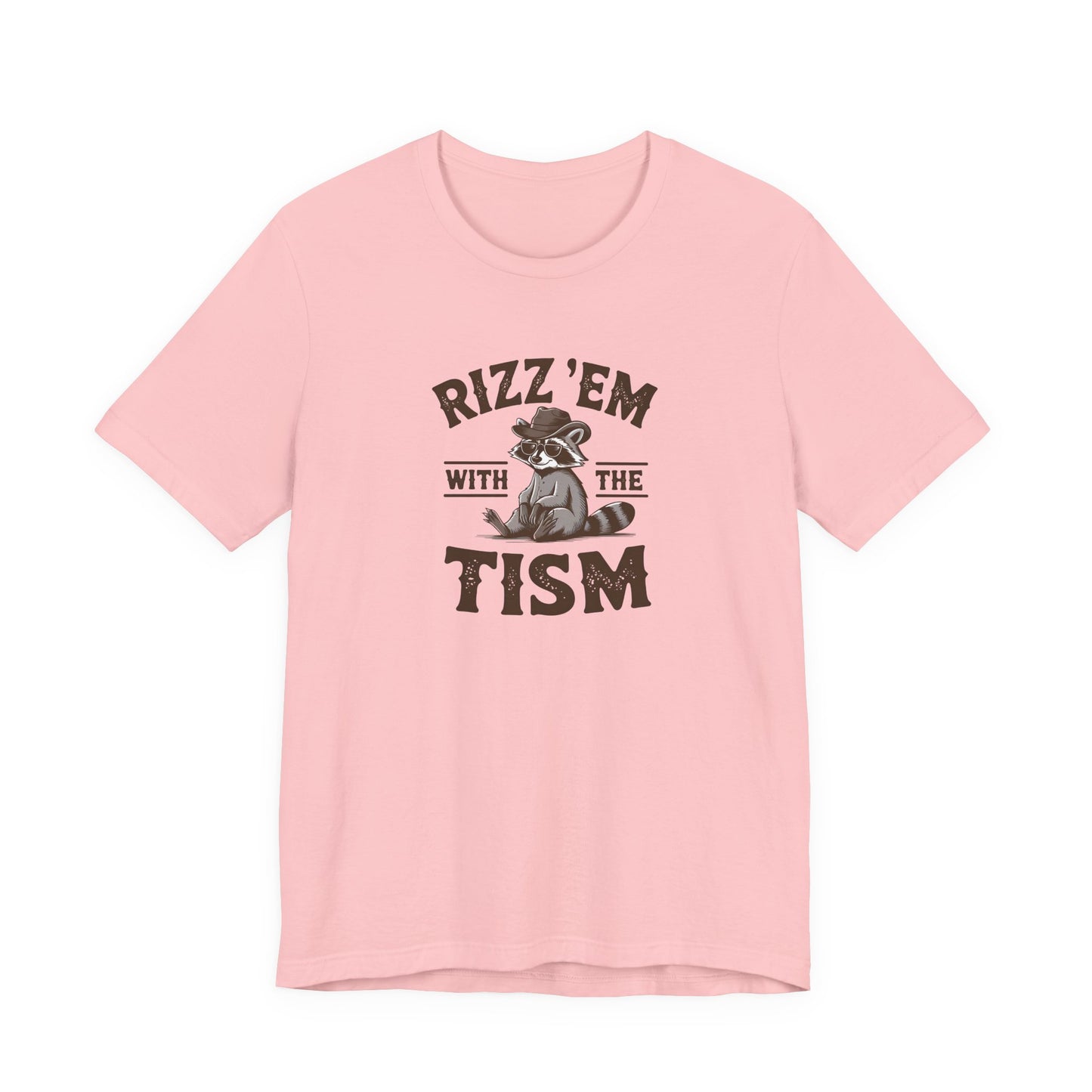 T-Shirt Rizz 'Em with the Tism Funny Raccoon Autism T Shirt for Young Adults