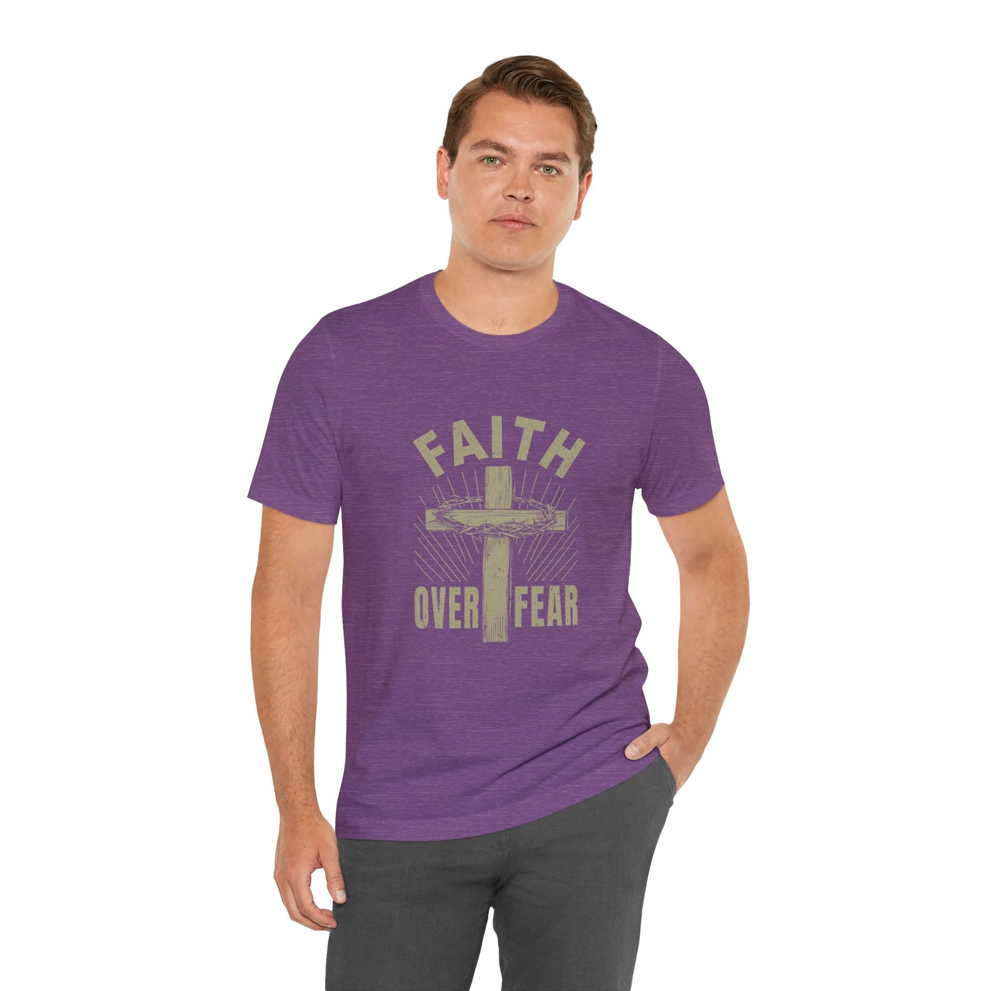 Empowering Message Tee – Faith Over Fear Shirt for Men & Women