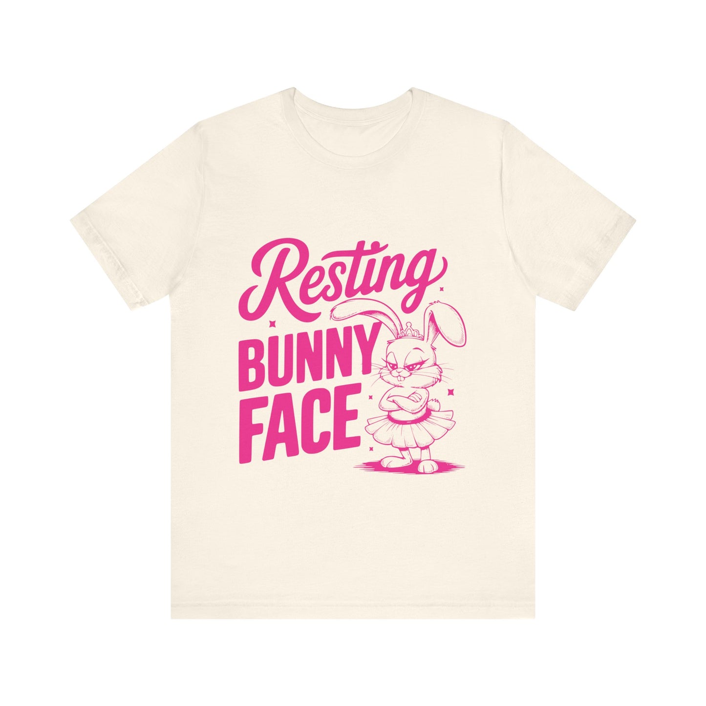Natural Funny Easter Shirt | Resting Bunny Face Women's Tee – Sarcastic & Trendy