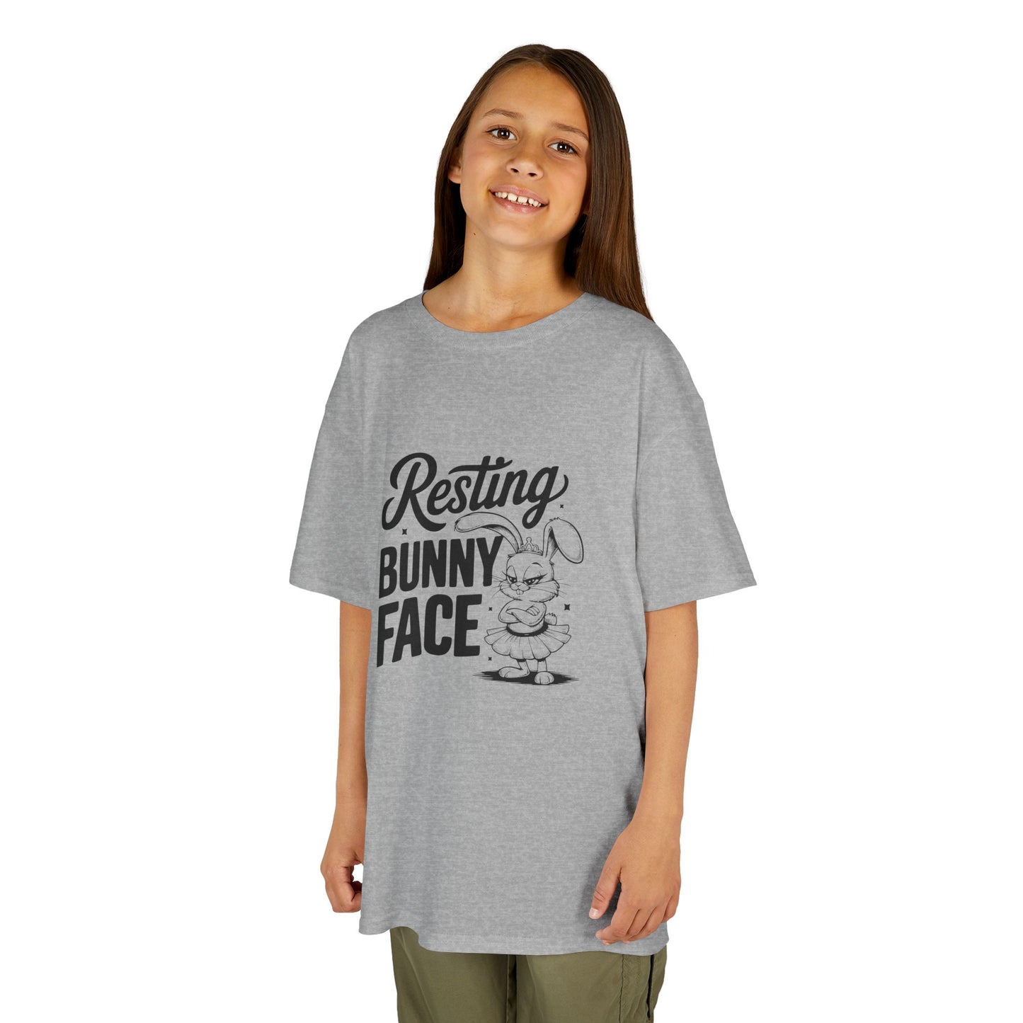 Resting Bunny Face Kids Easter Shirt | Funny Easter Tee for Kids
