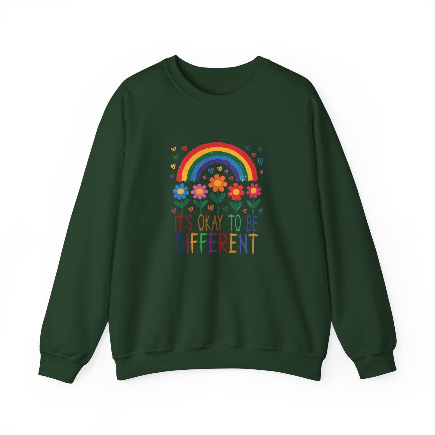 Sweatshirt It's Okay to Be Different Rainbow Autism Awareness Sweatshirt