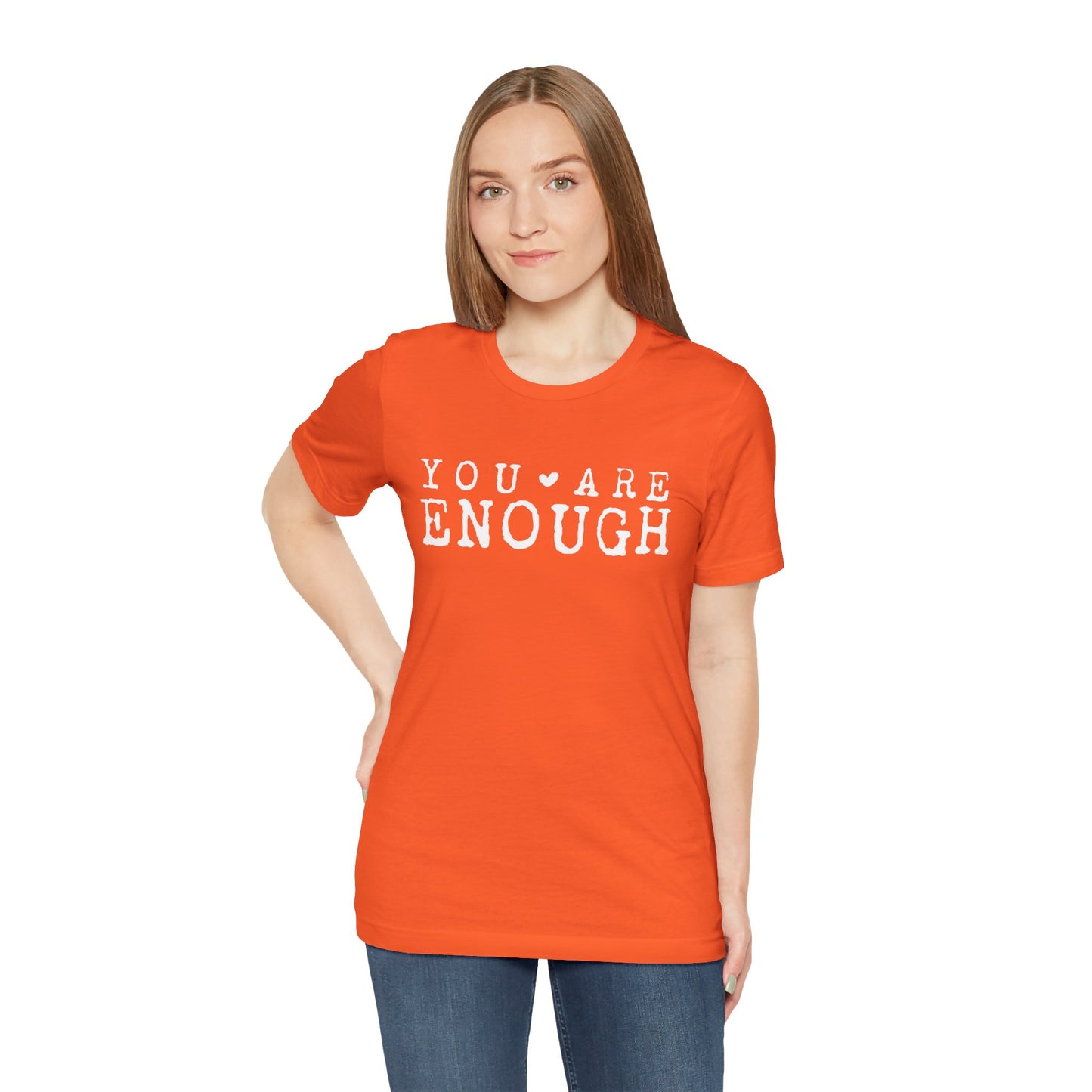 You Are Enough – Orange Suicide Awareness Shirts for Women