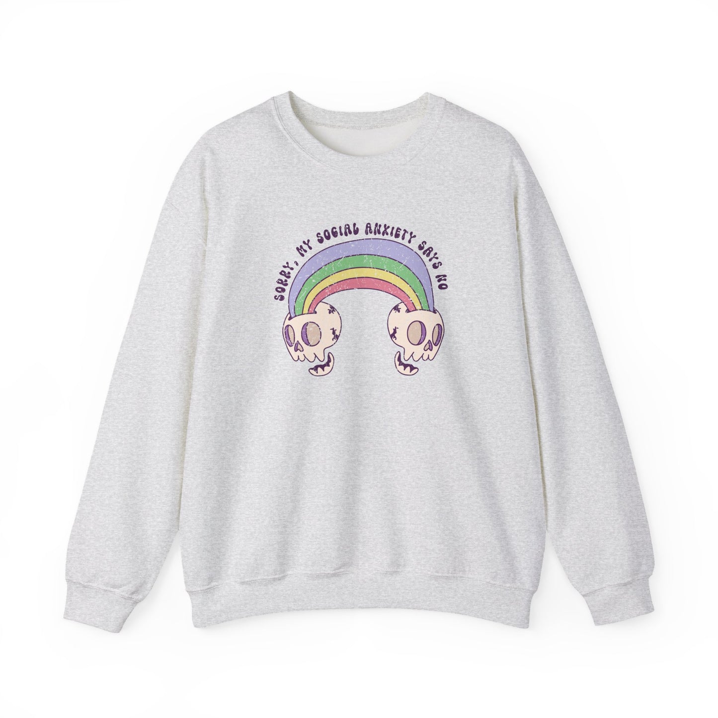 Sweatshirt Sorry My Social Anxiety Says No - Gothic-Inspired Anxiety Sweatshirt